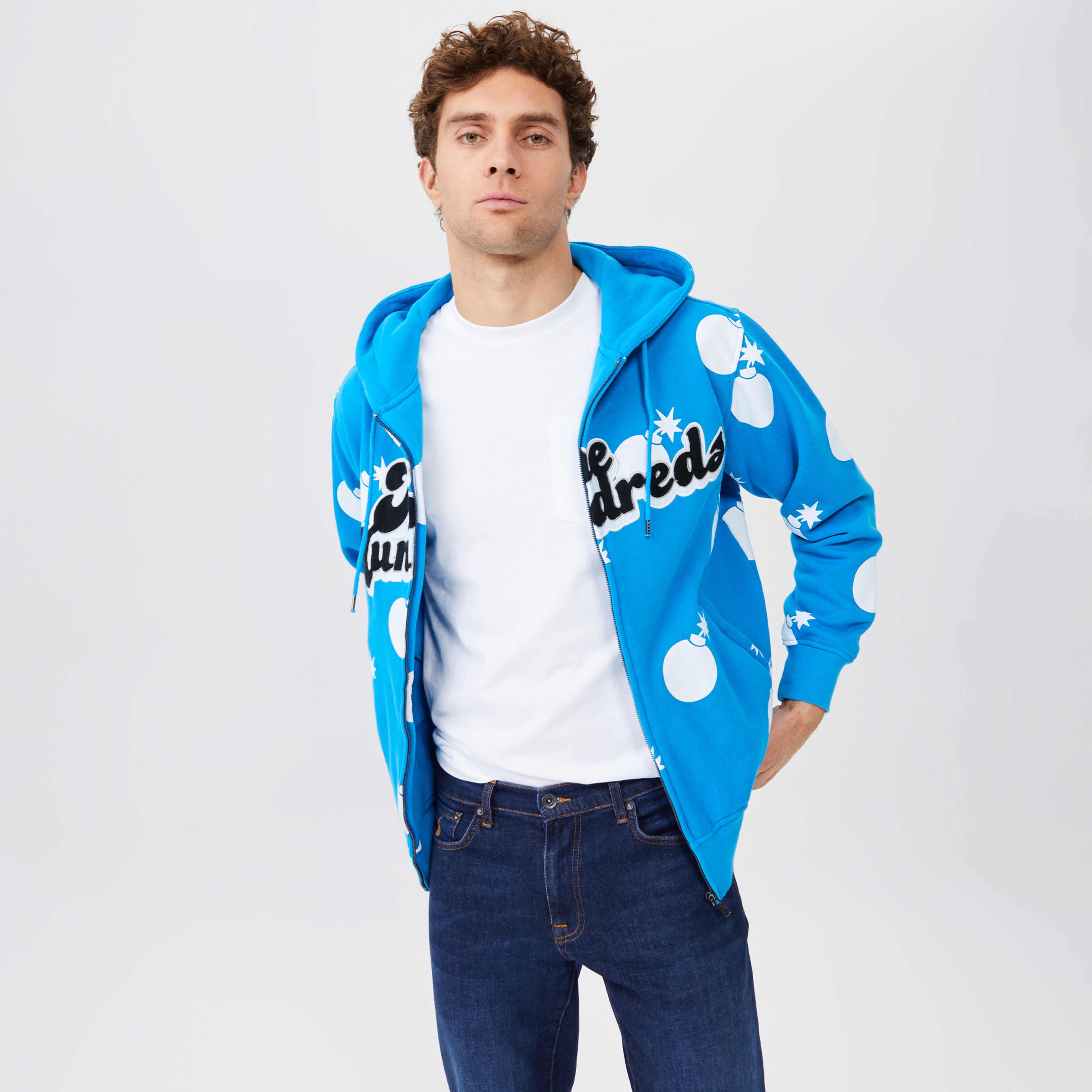 The Hundreds Endless Erkek Mavi Kapüşonlu Eşofman Üstü