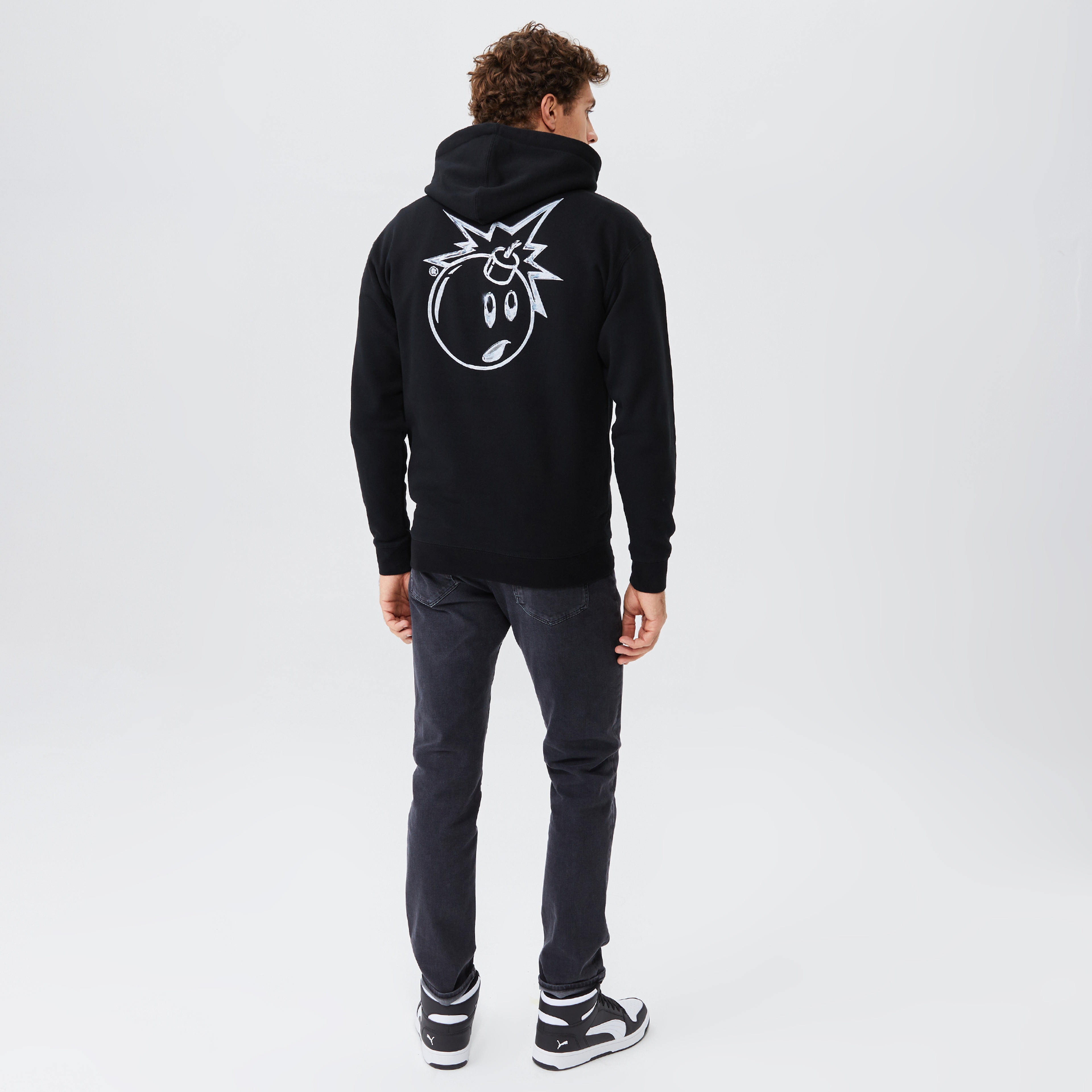 The Hundreds Chrome Adam Erkek Siyah Hoodie