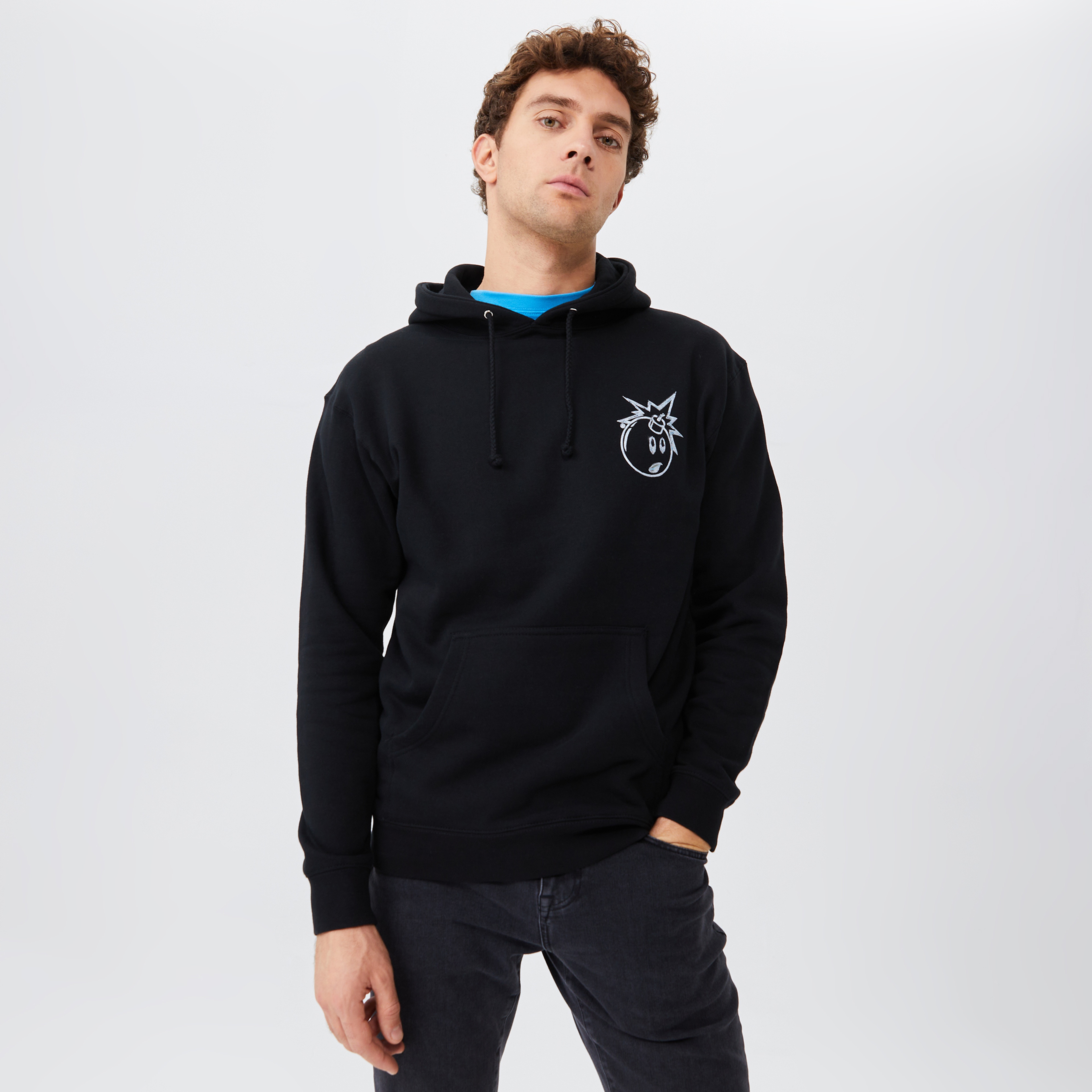 The Hundreds Chrome Adam Erkek Siyah Hoodie