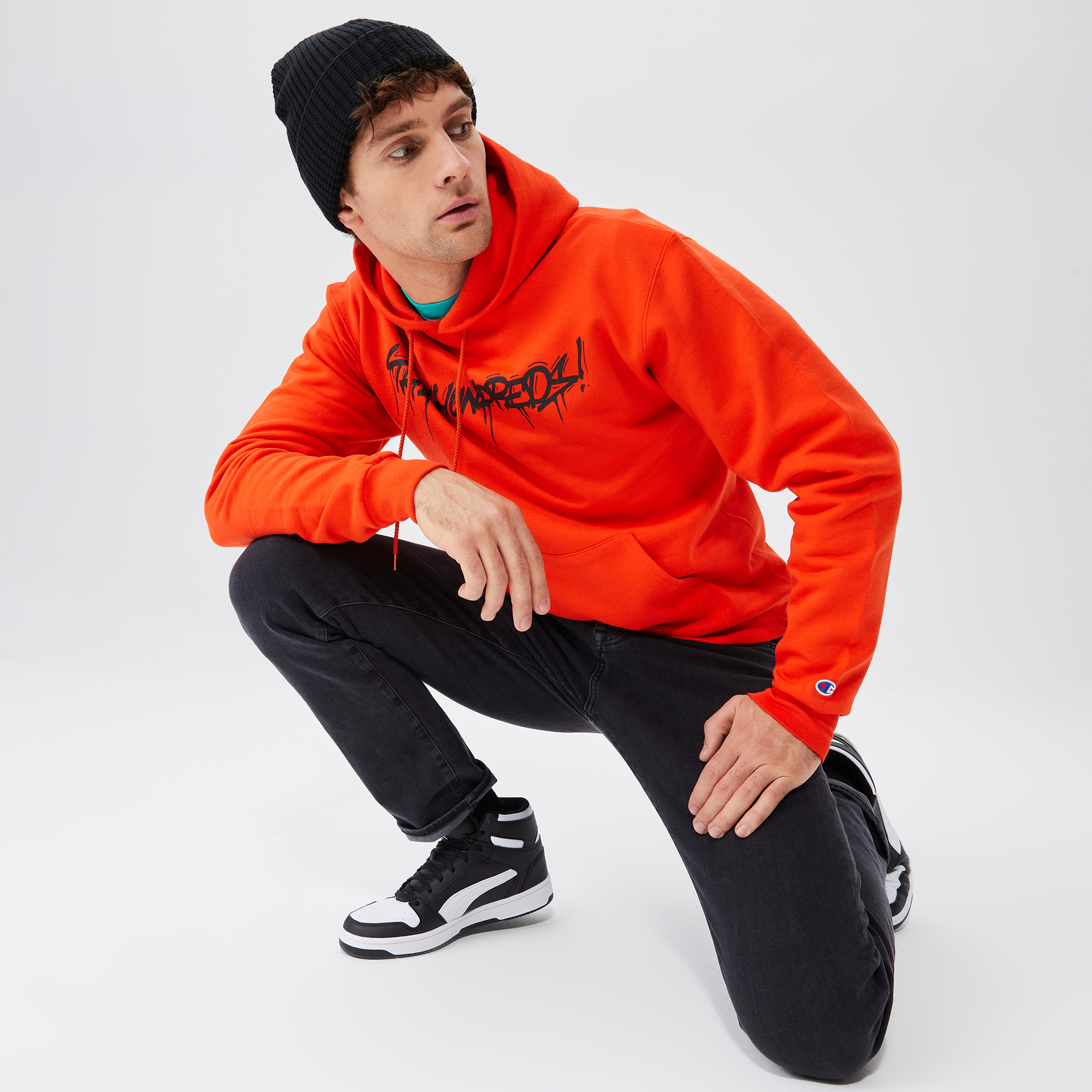 The Hundreds Tag Pullover Erkek Turuncu Hoodie