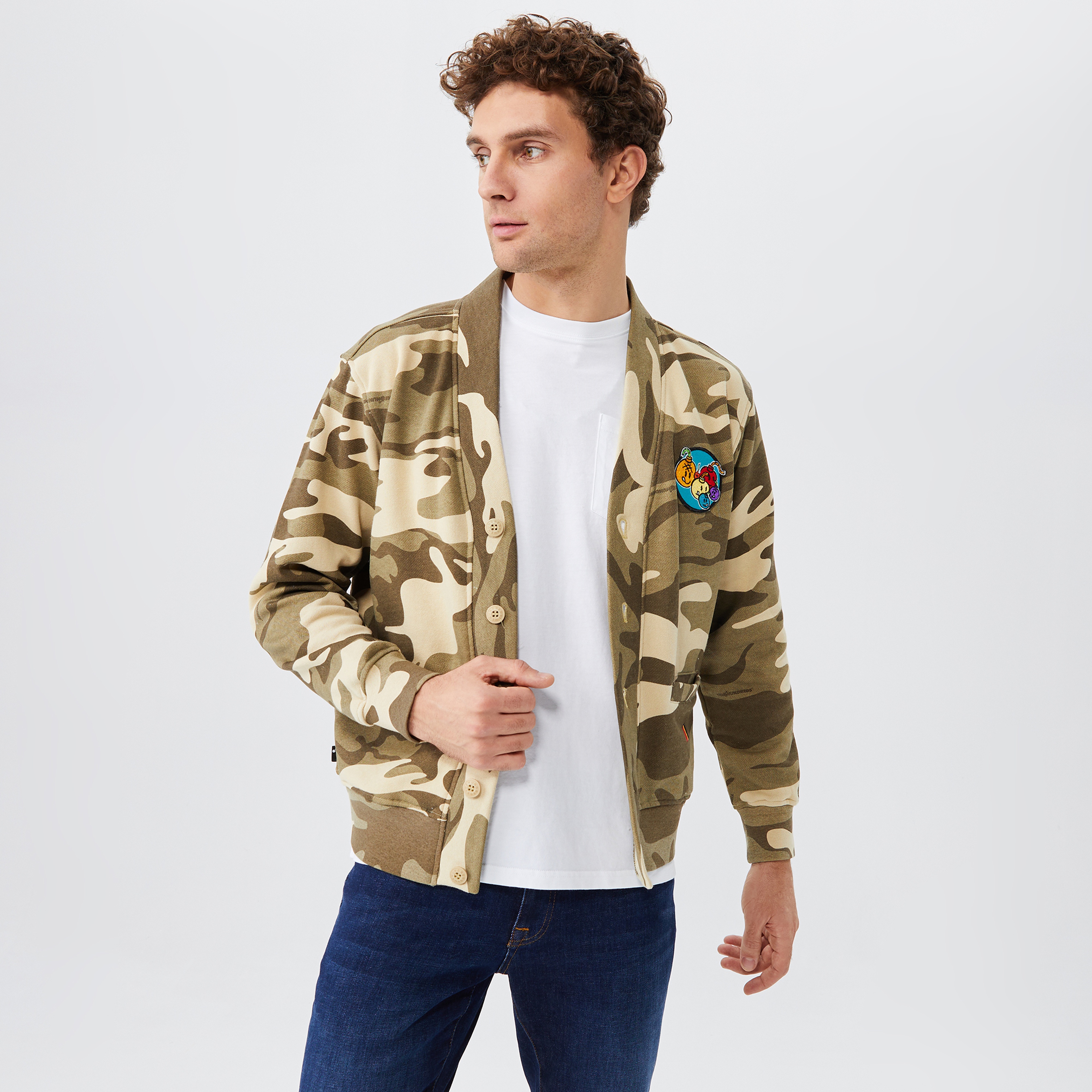 The Hundreds Camo Cardigan Erkek Haki Sweatshirt