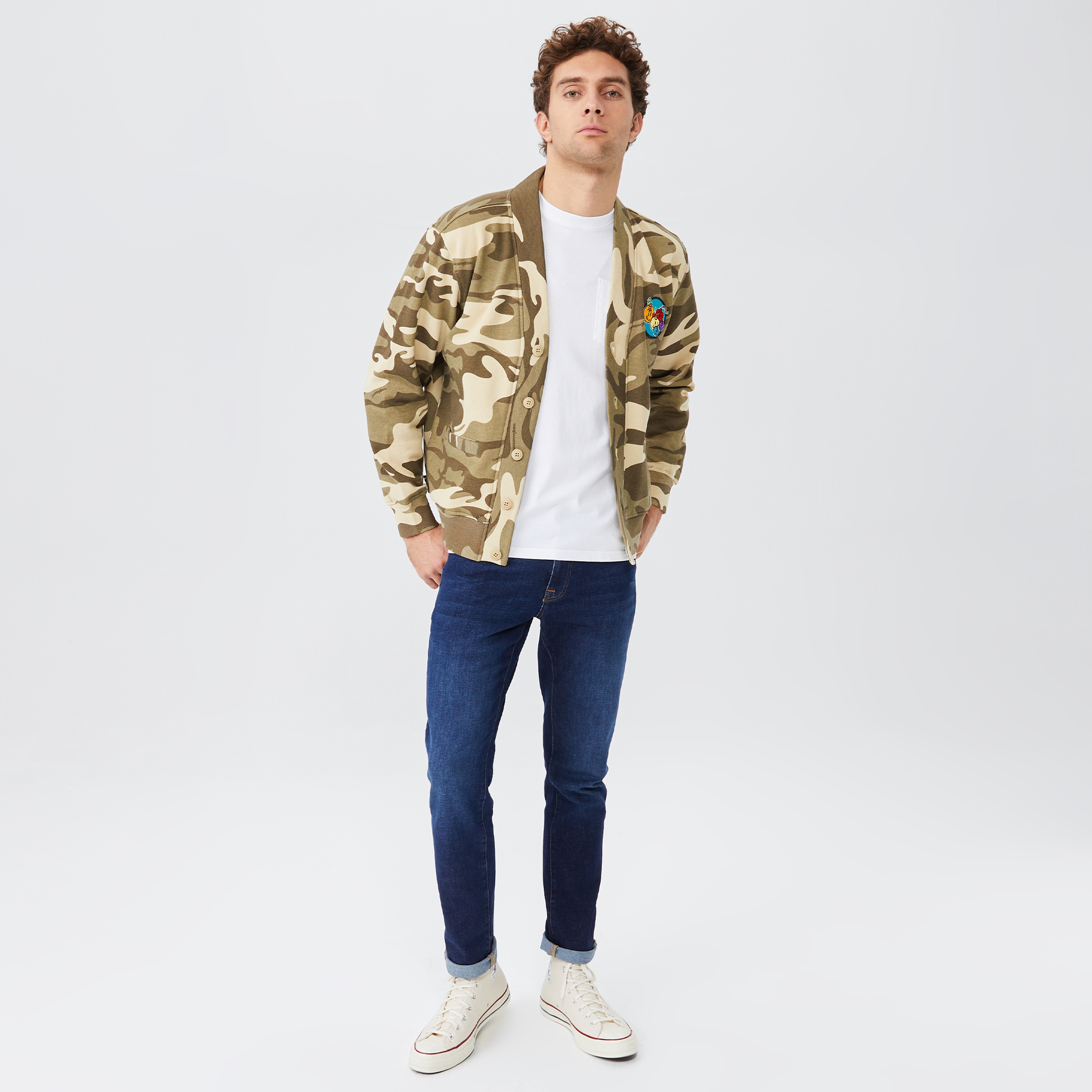 The Hundreds Camo Cardigan Erkek Haki Sweatshirt