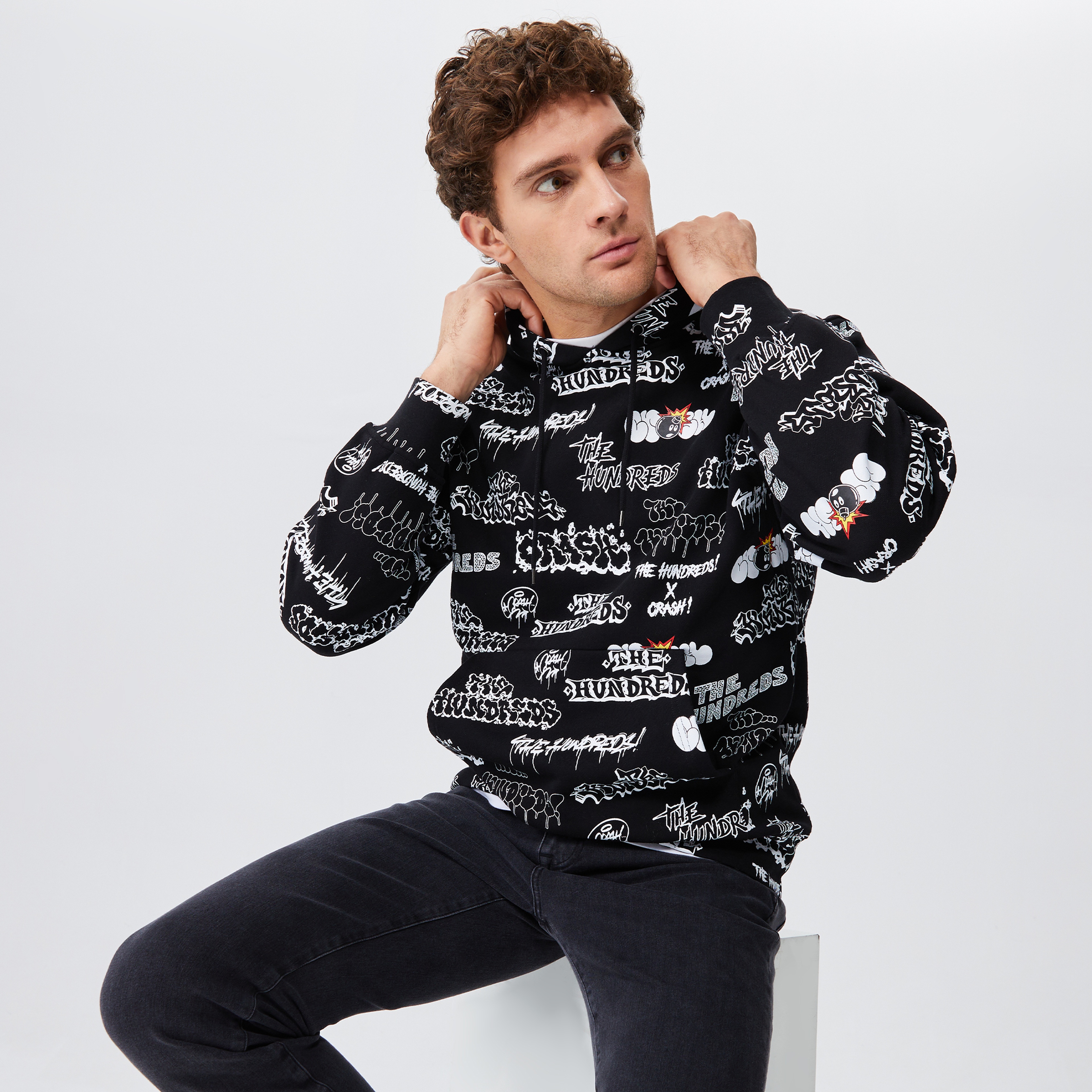 The Hundreds Bomb Erkek Siyah Hoodie