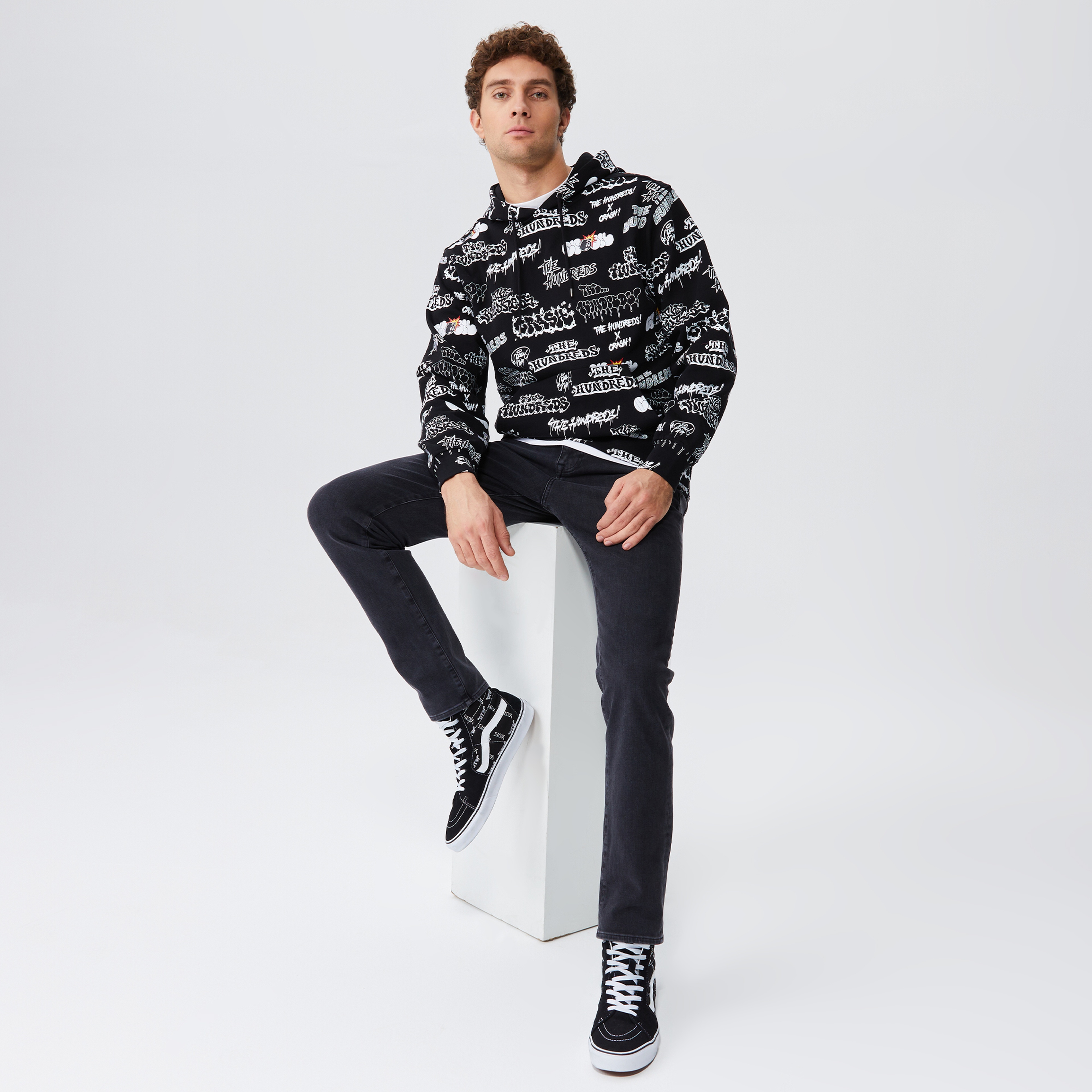 The Hundreds Bomb Erkek Siyah Hoodie