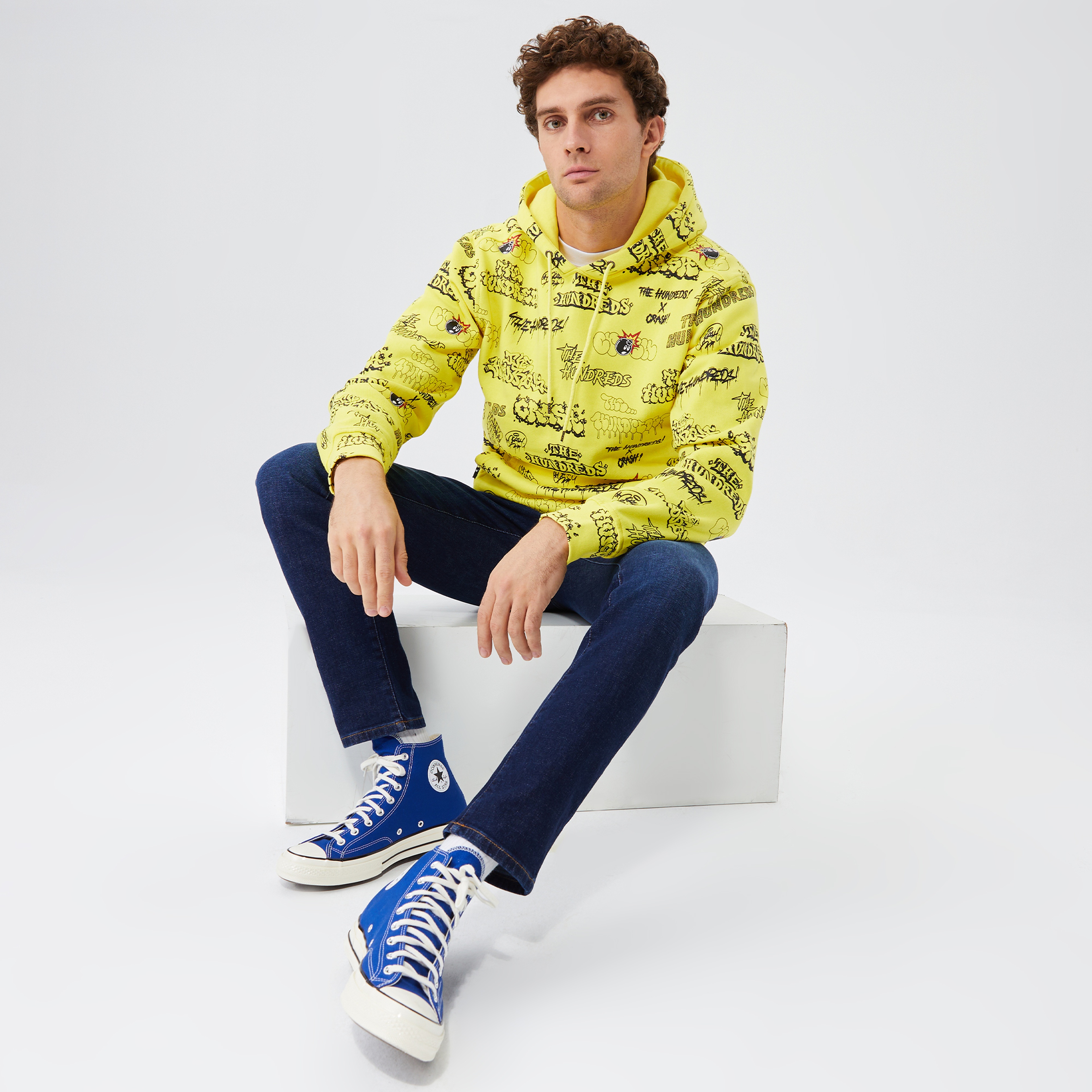 The Hundreds Bomb Erkek Sarı Hoodie