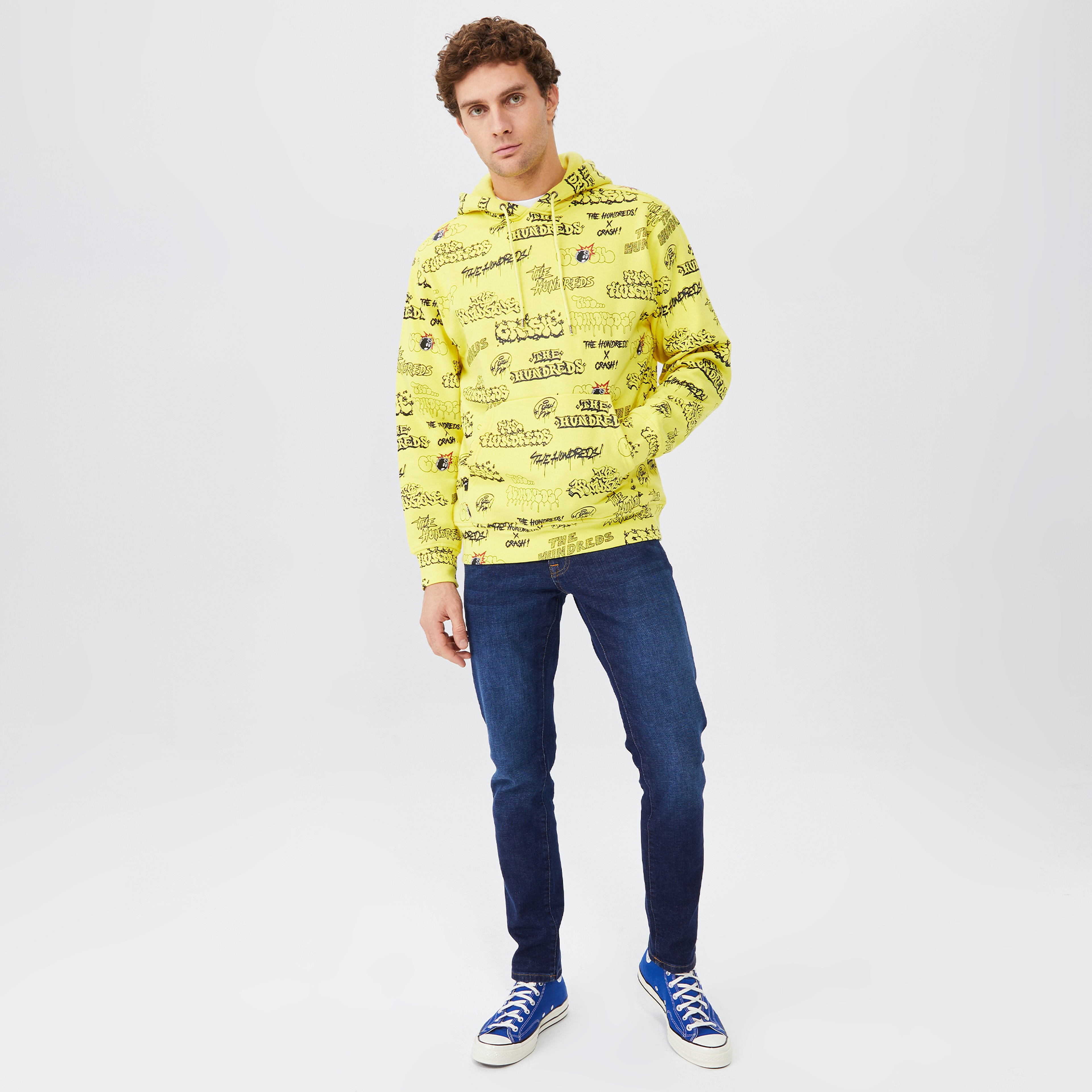 The Hundreds Bomb Erkek Sarı Hoodie