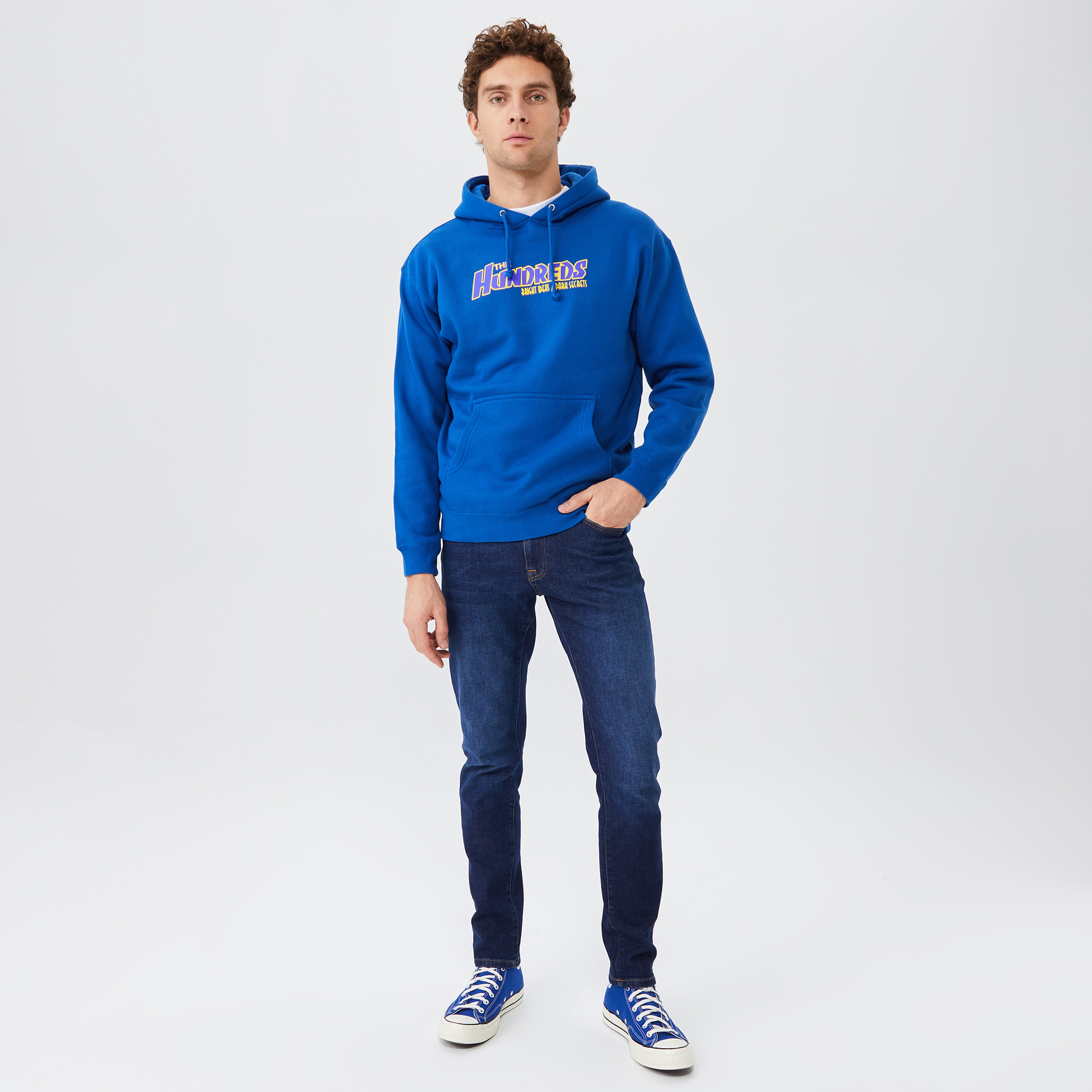The Hundreds Midnight Erkek Mavi Hoodie