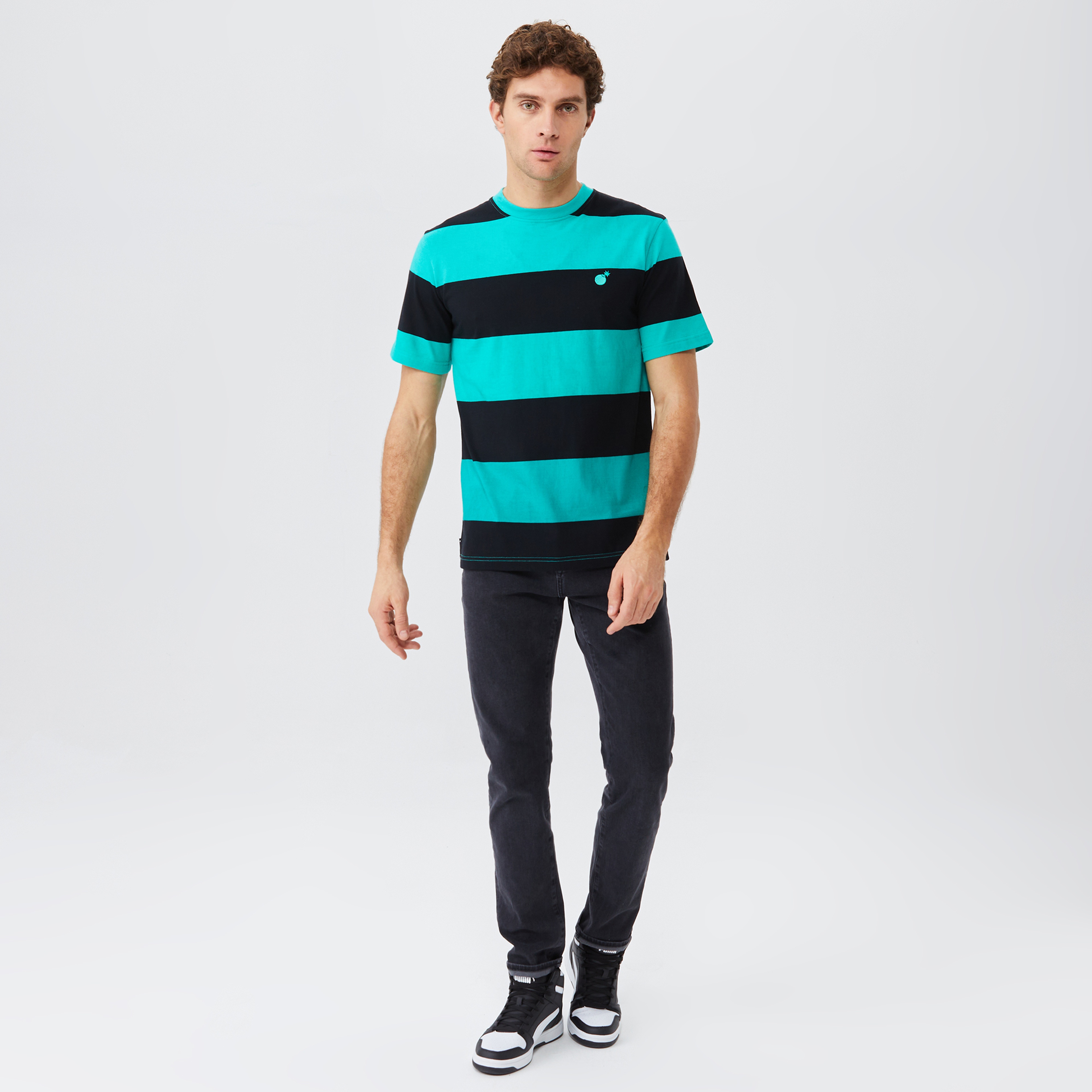 The Hundreds Block Erkek Mavi T-Shirt