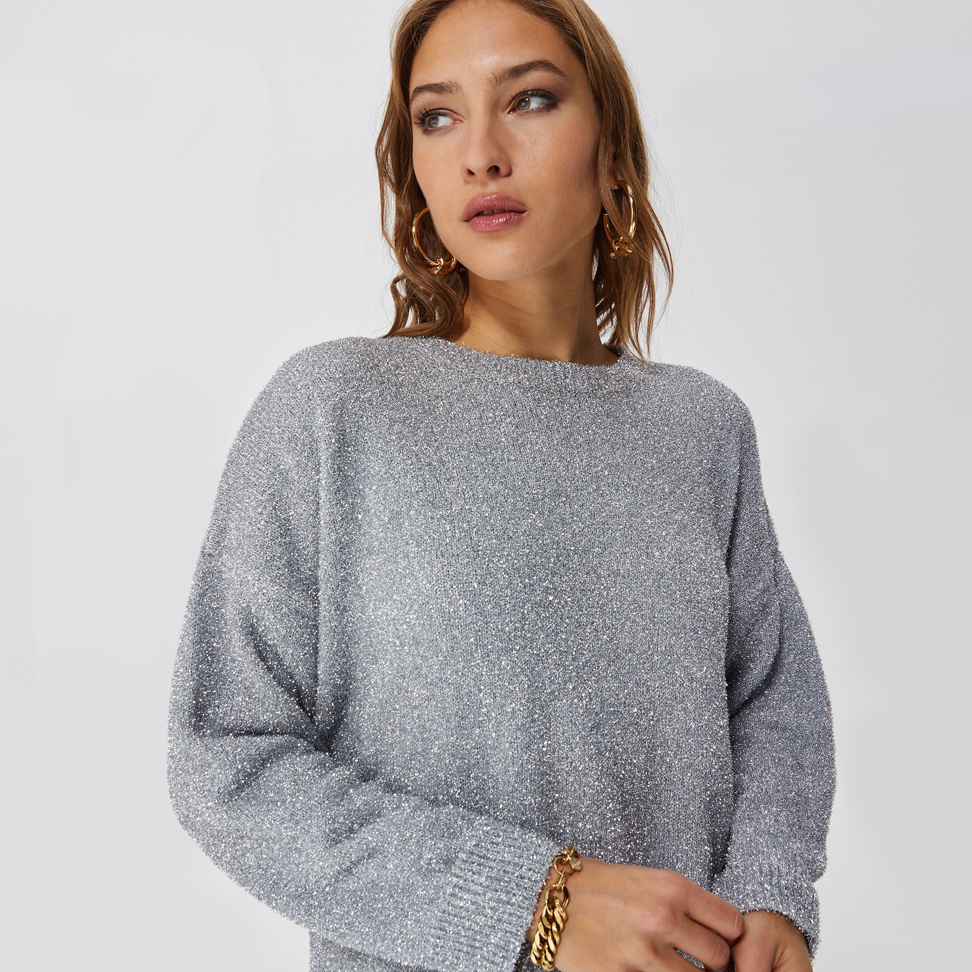 Ace Nayman Eliza Knitted Gri Kazak
