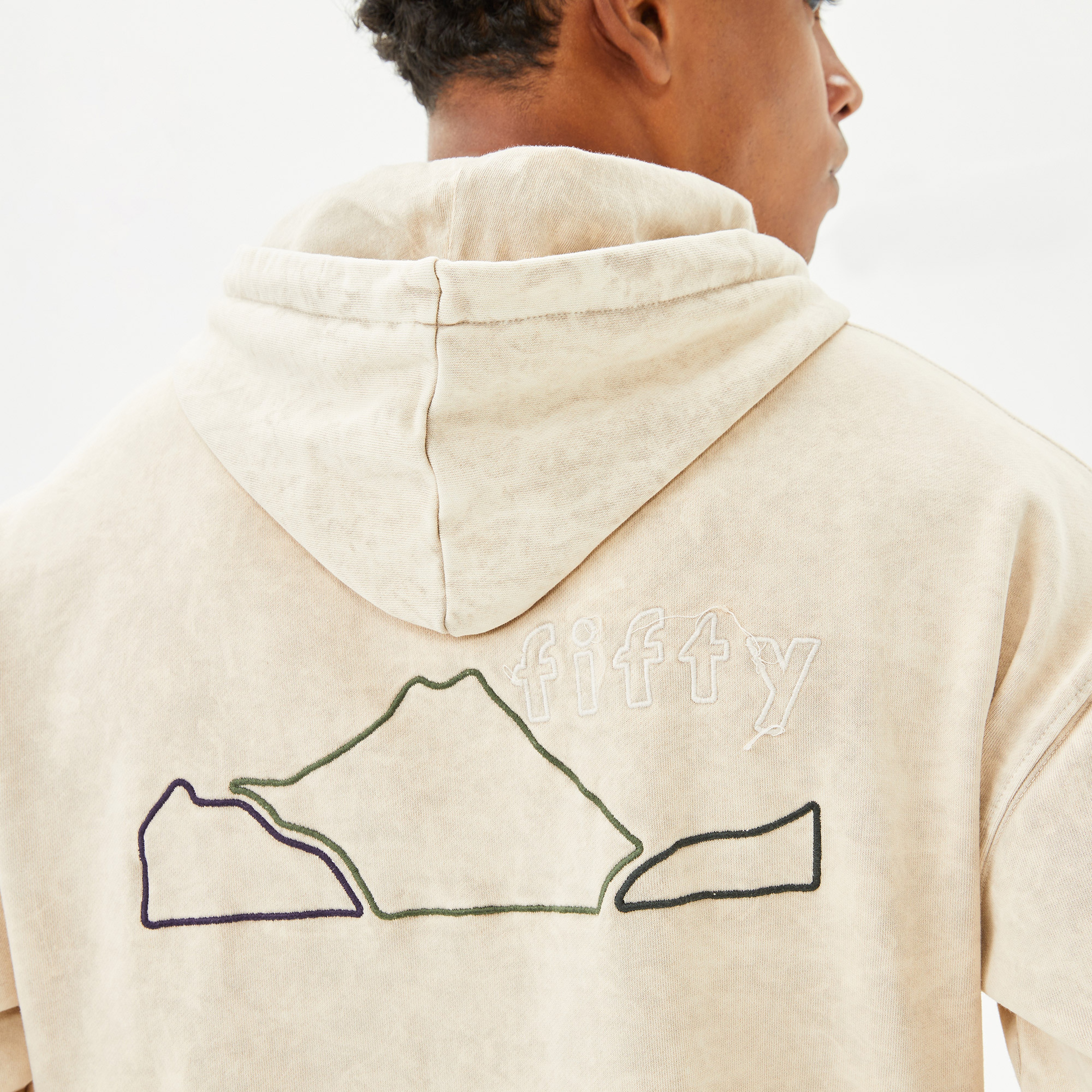 Fifty Pieces Oversize Erkek Krem Hoodie