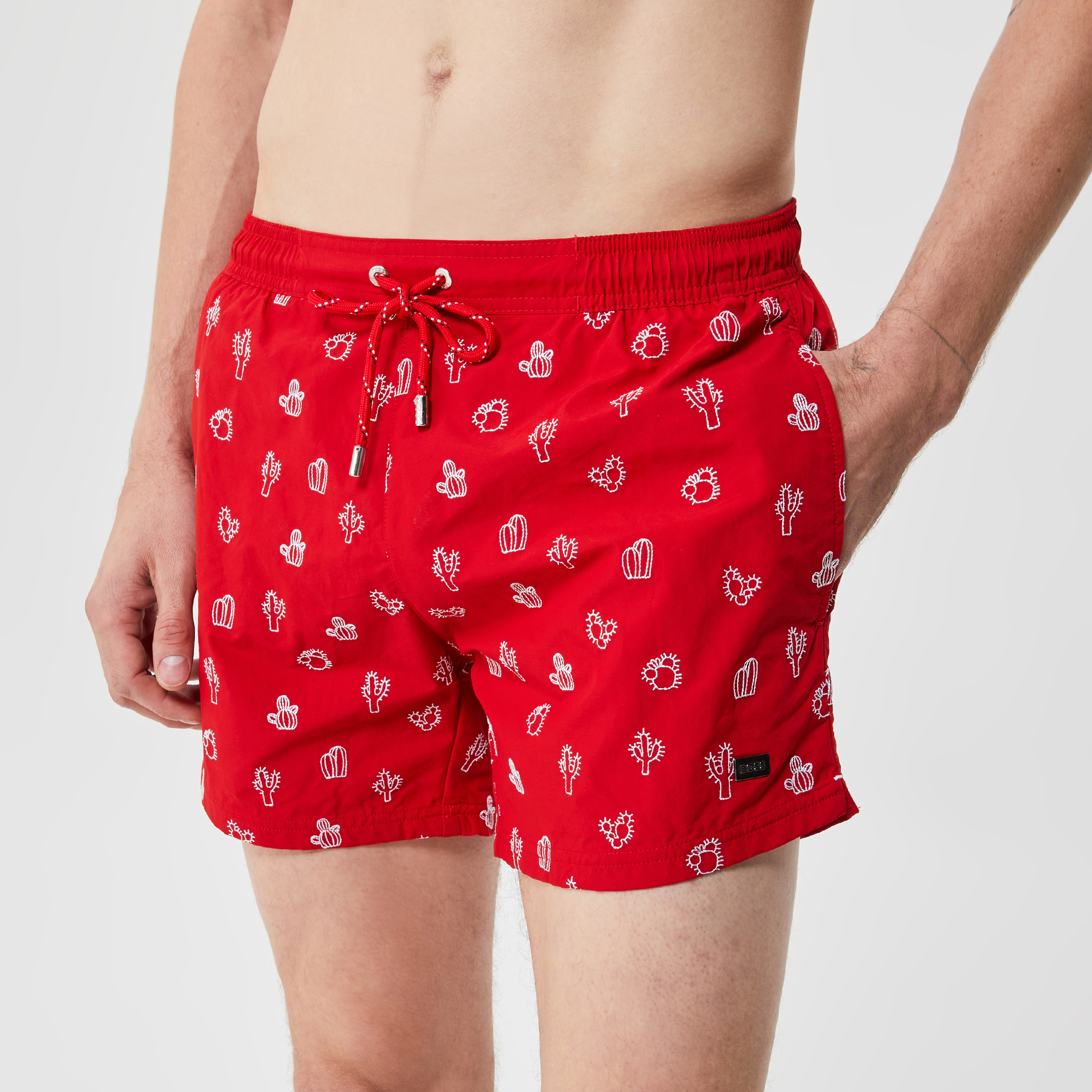 Boss Erkek Kırmızı Mayo Şort