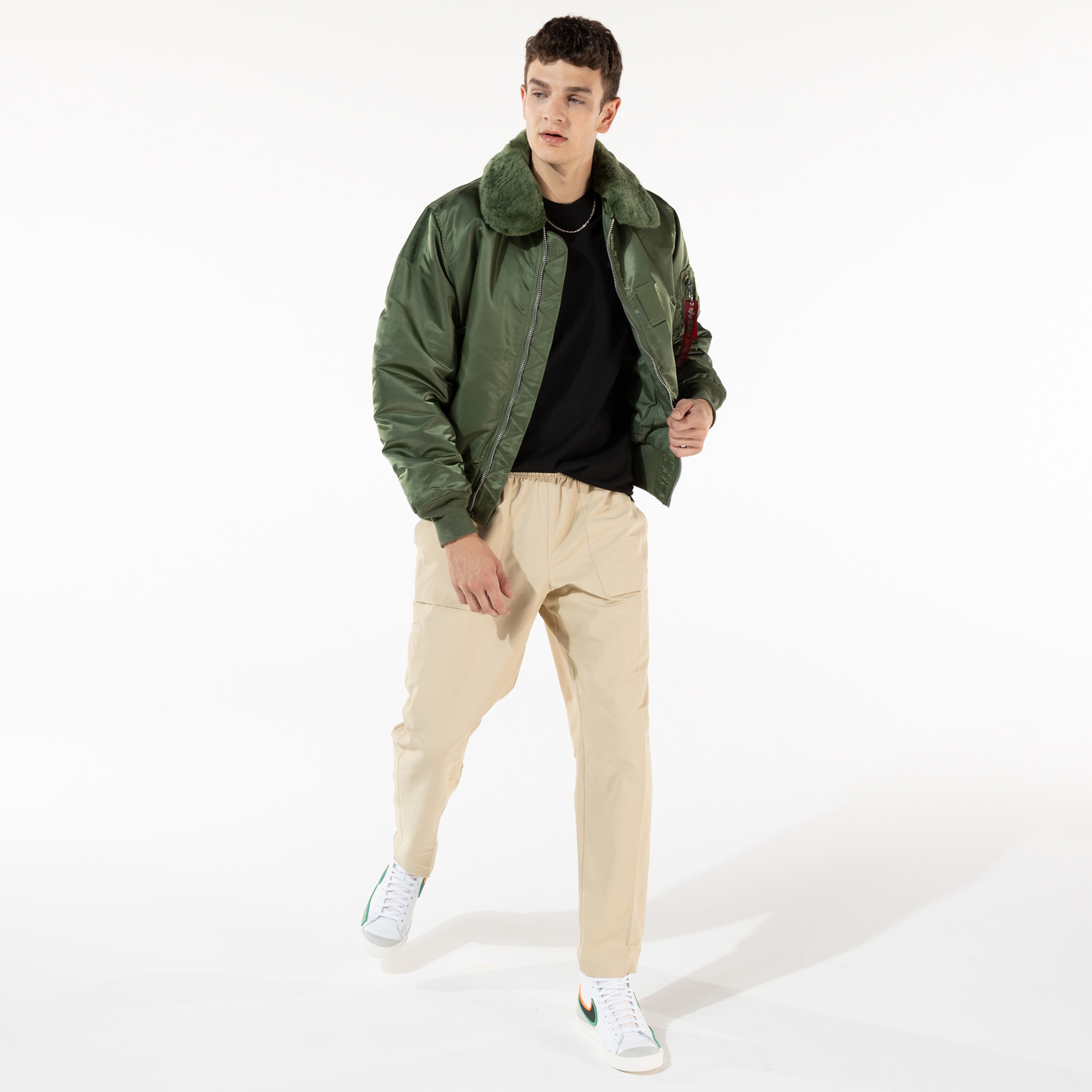 Alpha Industries B-15 Flight Erkek Yeşil Ceket