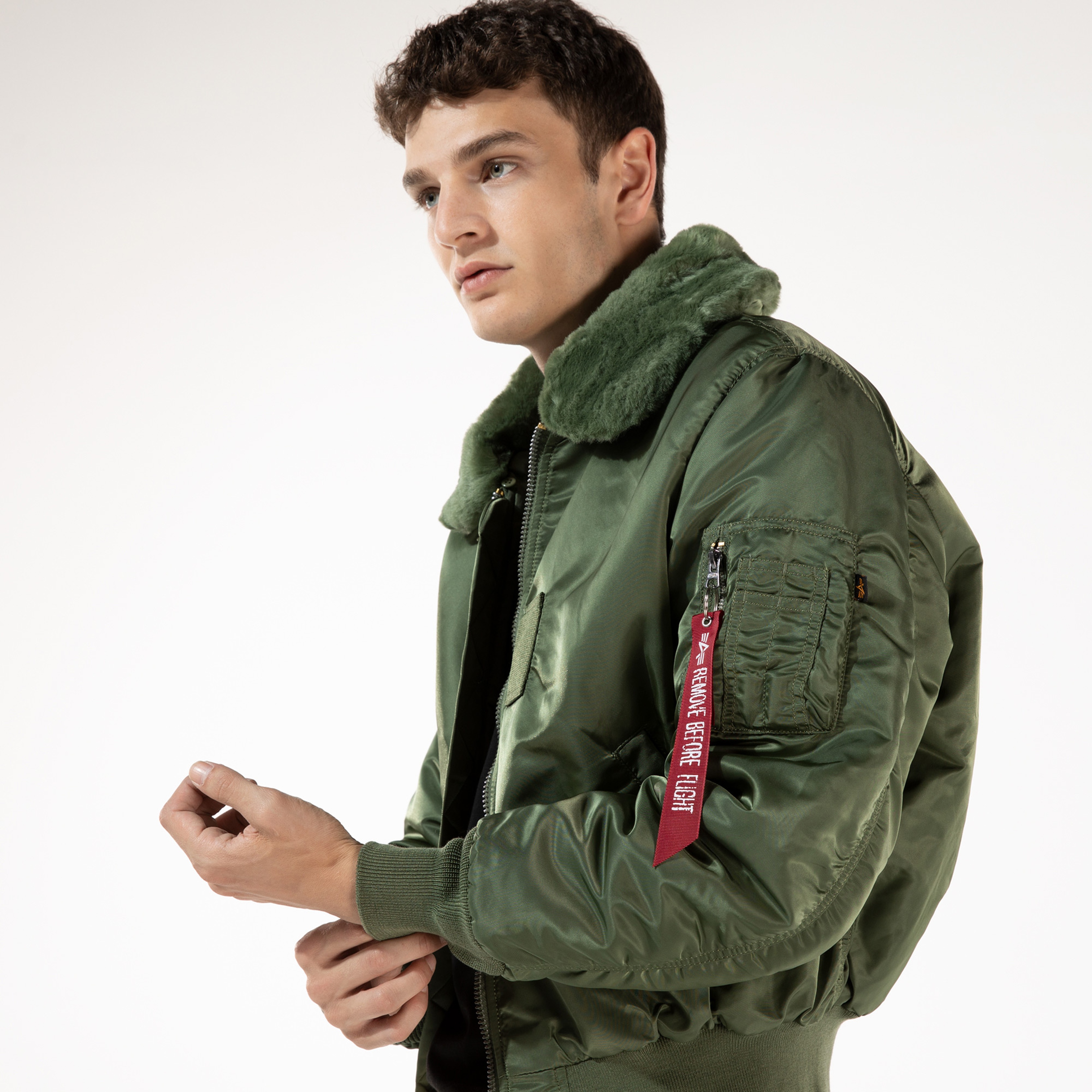 Alpha Industries B-15 Flight Erkek Yeşil Ceket