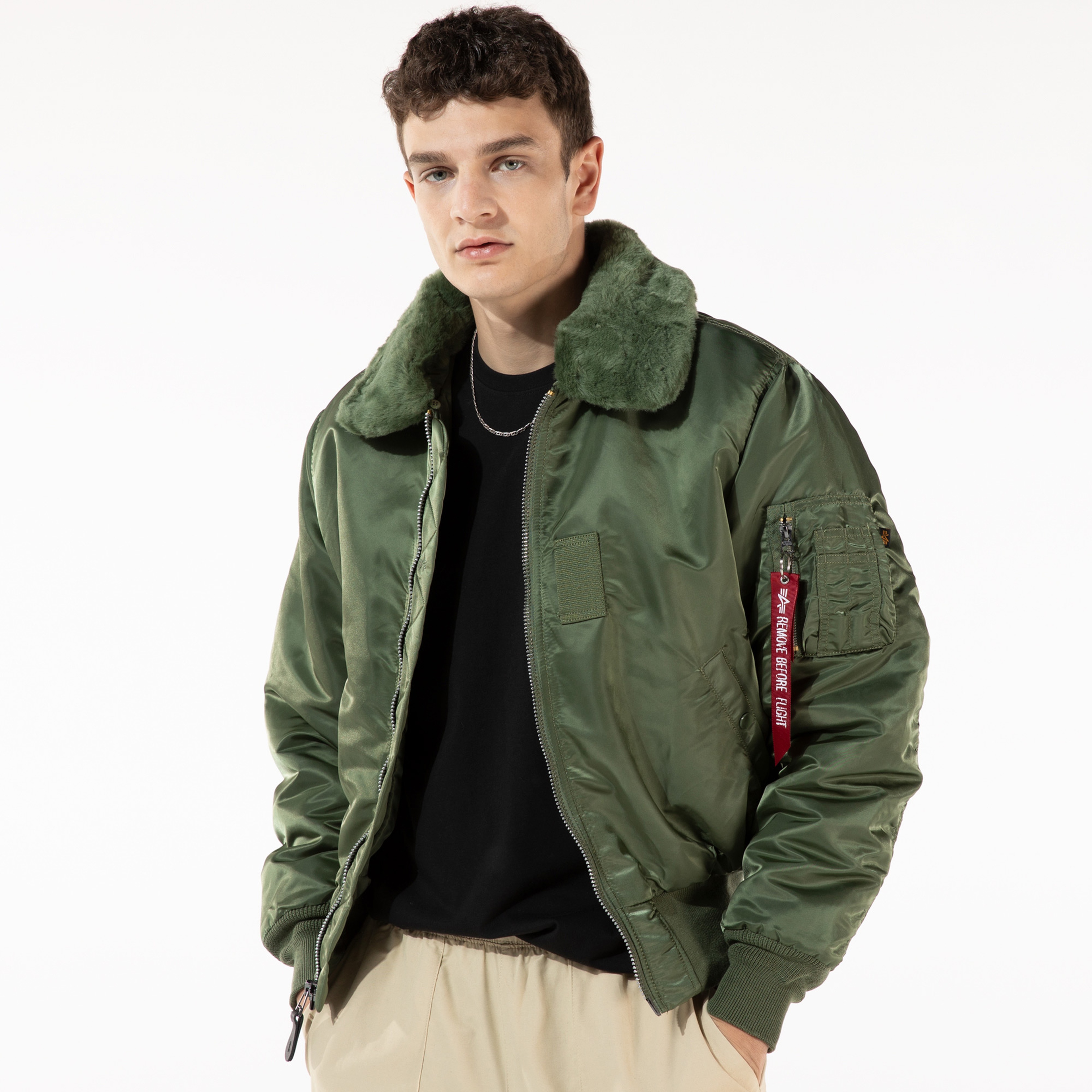 Alpha Industries B-15 Flight Erkek Yeşil Ceket