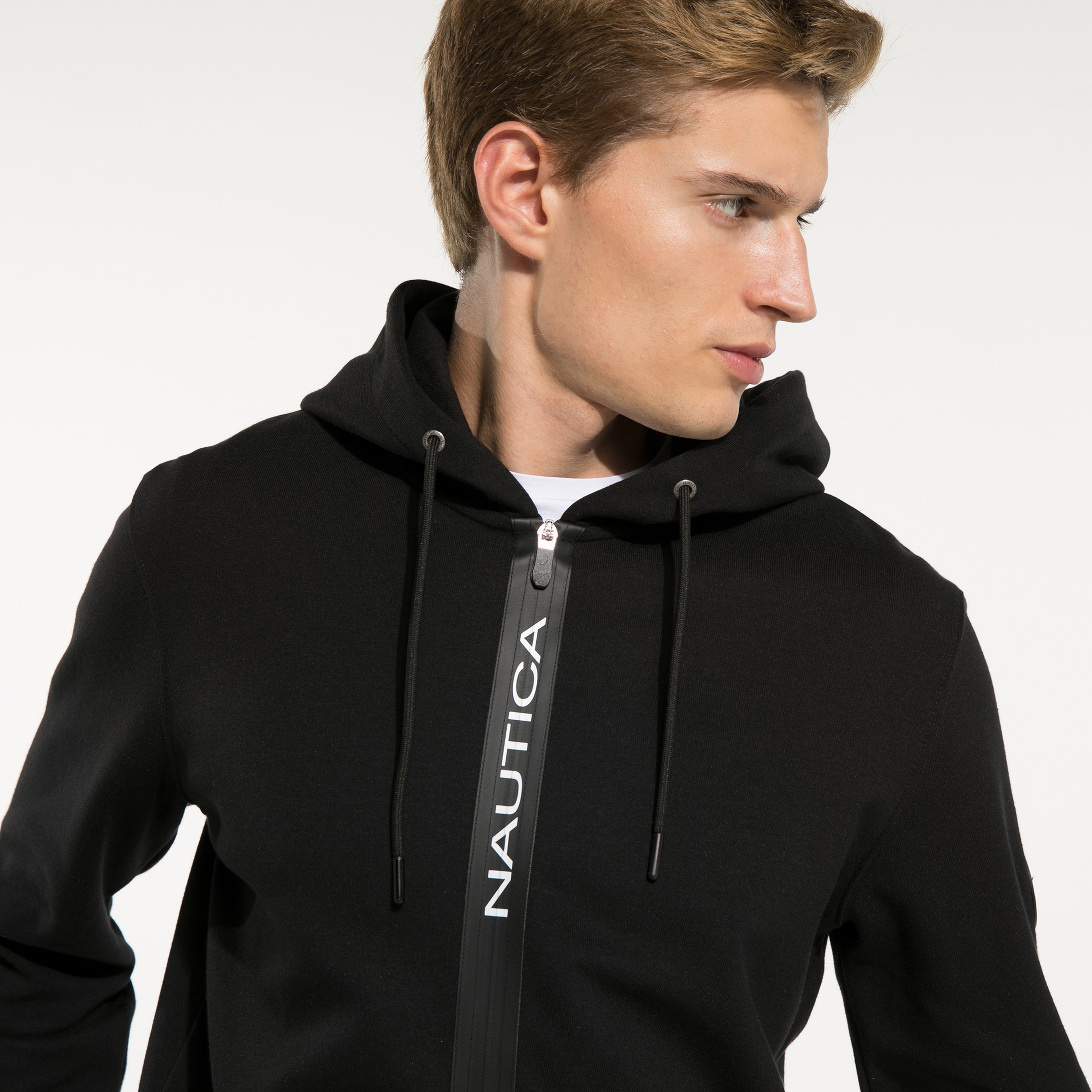 NAUTICA ERKEK SİYAH FERMUARLI SWEATSHIRT