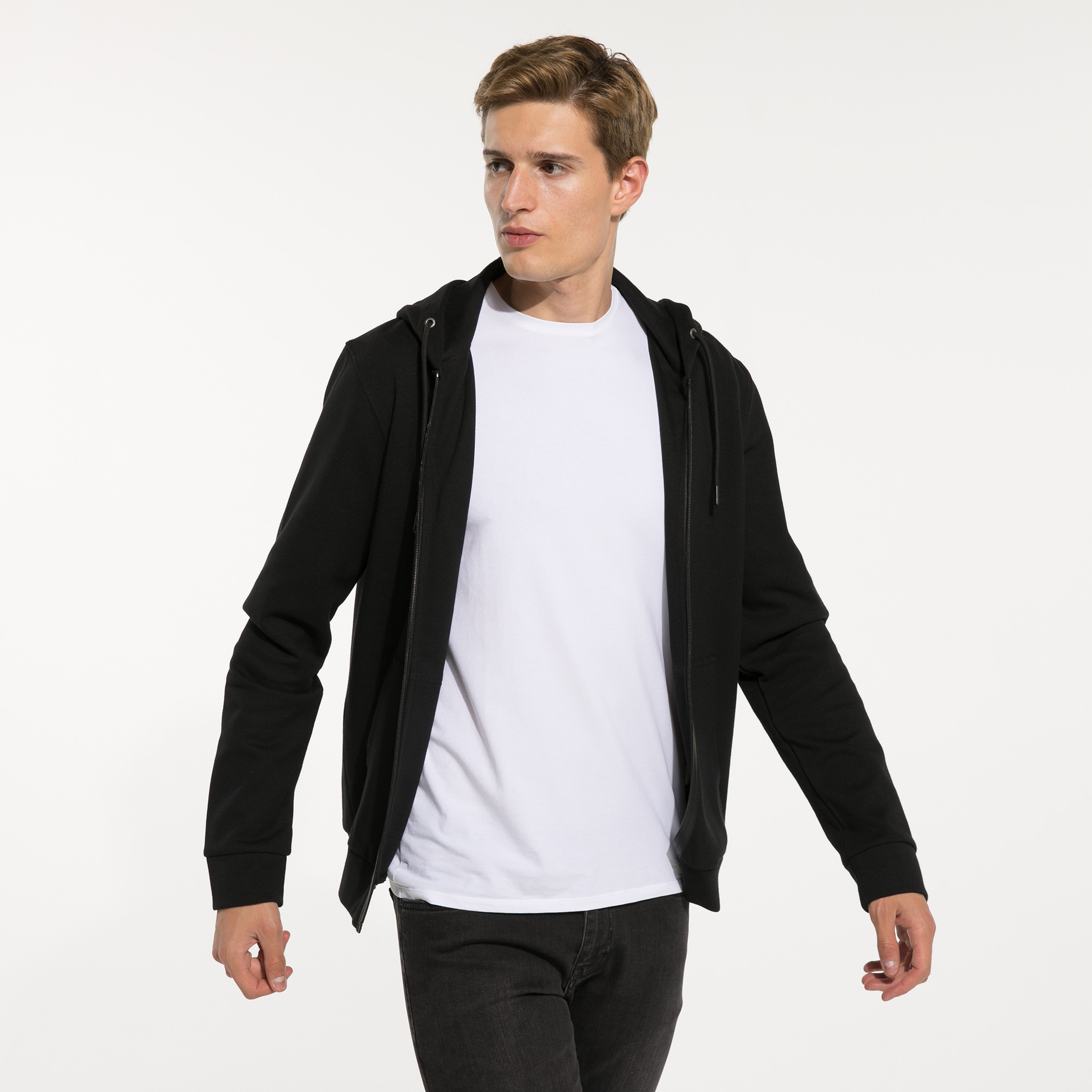 NAUTICA ERKEK SİYAH FERMUARLI SWEATSHIRT