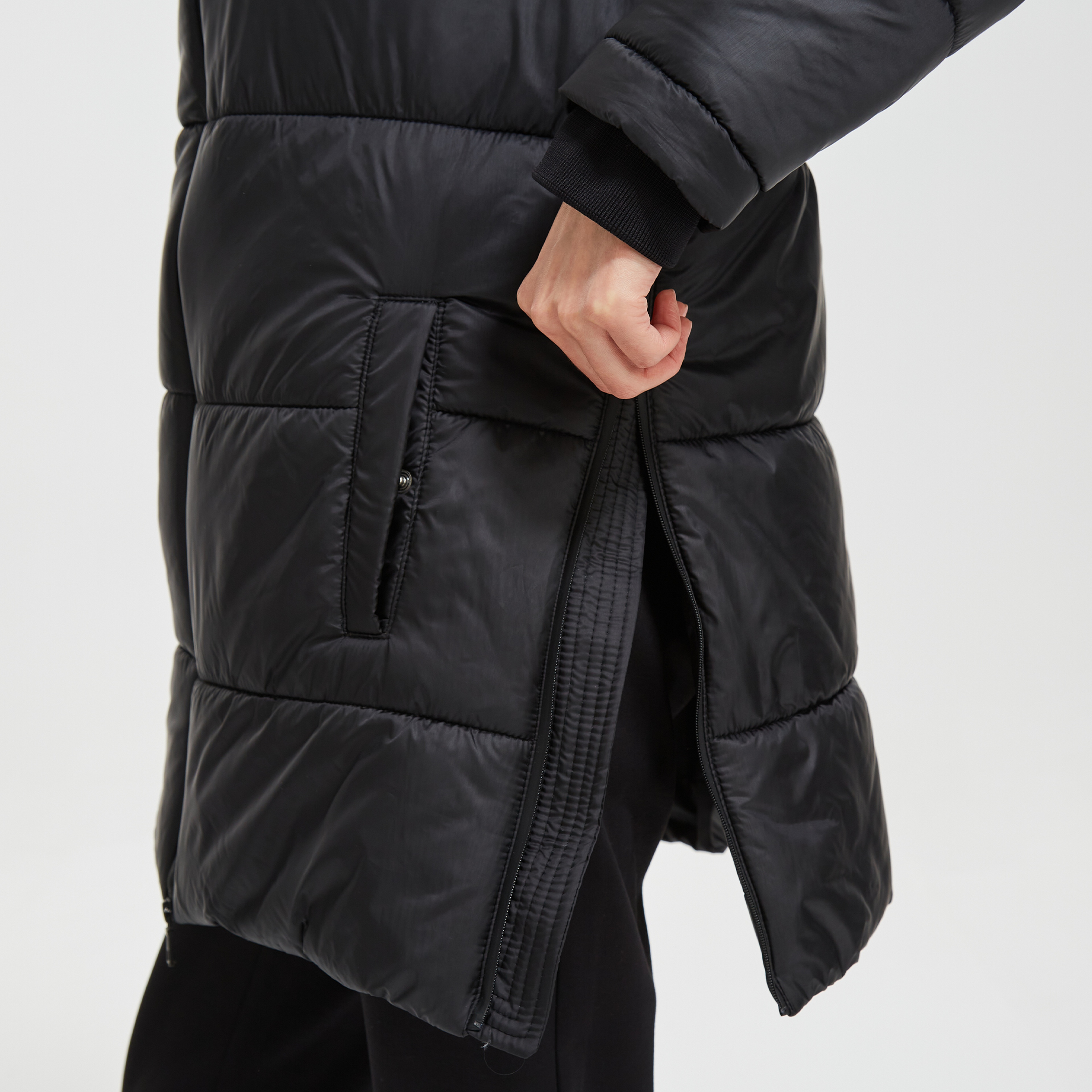 NAUTICA KADIN SİYAH UZUN KOLLU STANDART FIT MONT