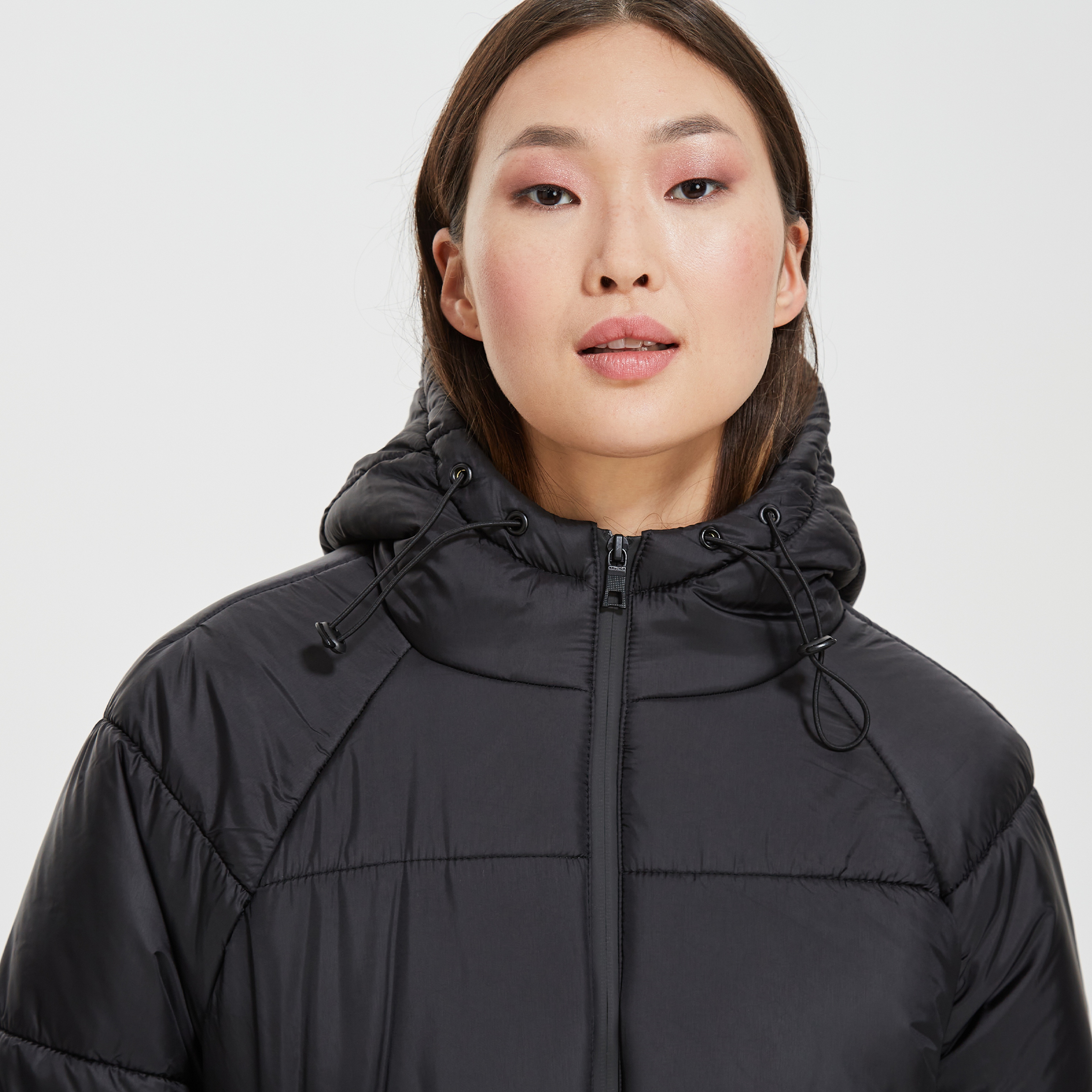 NAUTICA KADIN SİYAH UZUN KOLLU STANDART FIT MONT