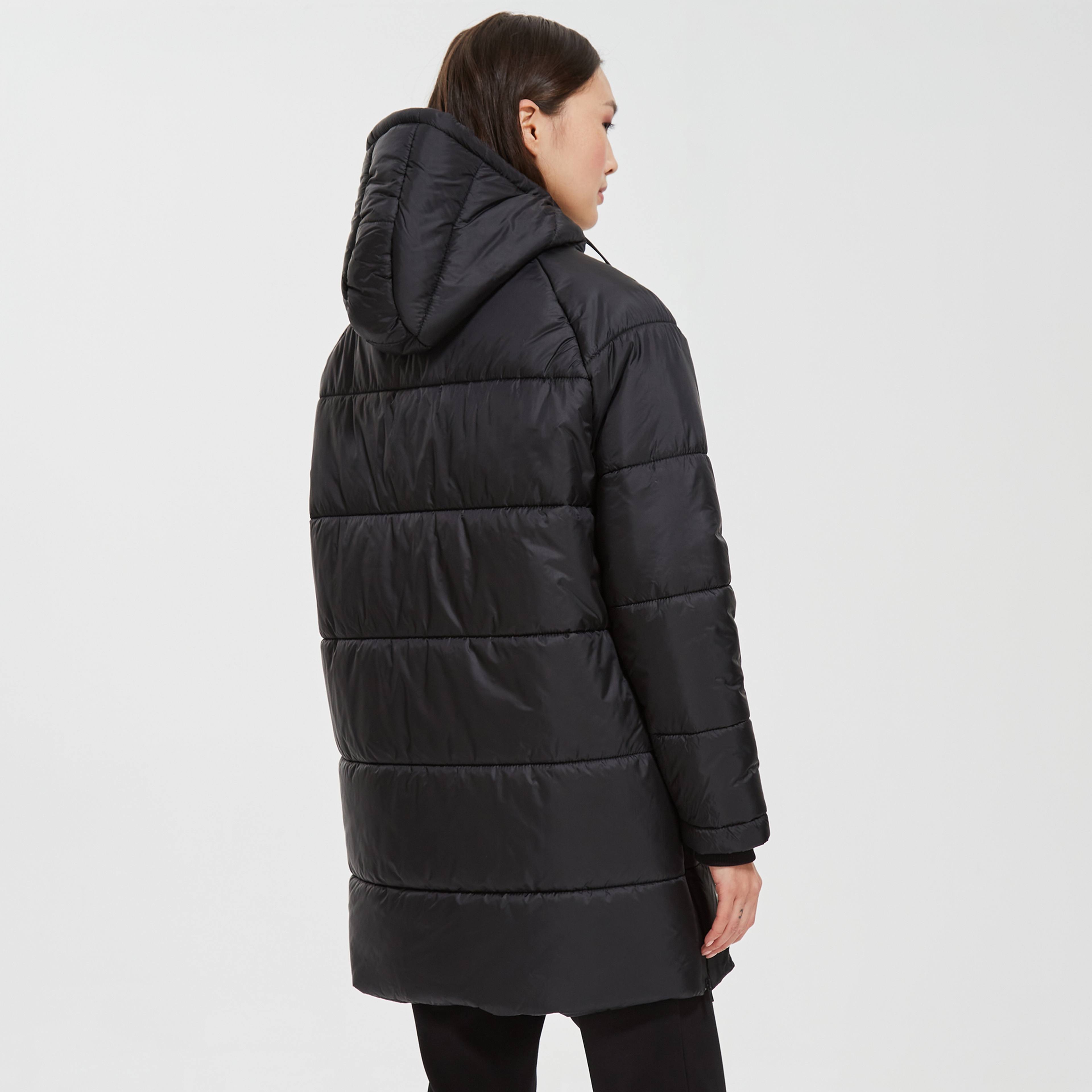 NAUTICA KADIN SİYAH UZUN KOLLU STANDART FIT MONT