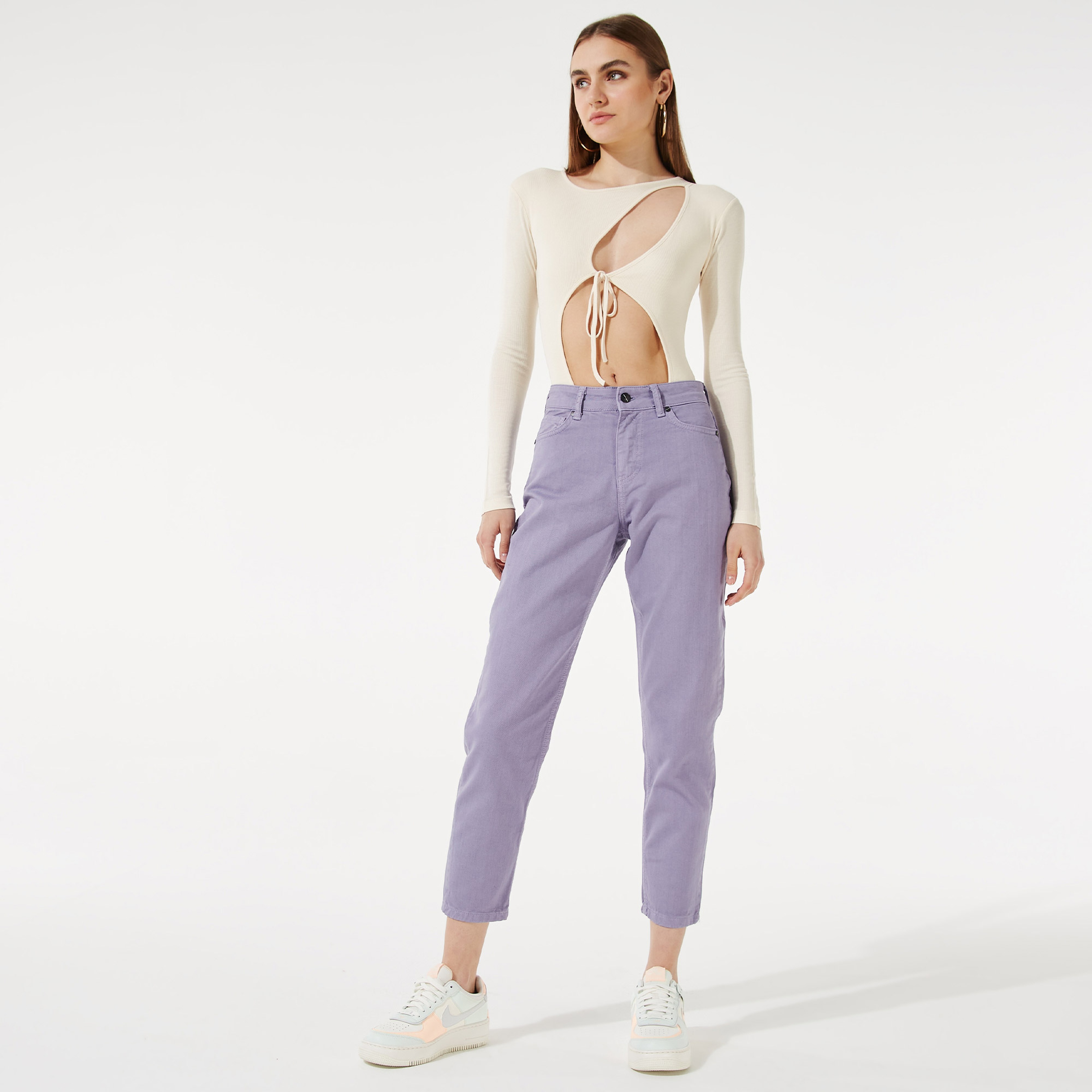 Cotier Ravello Denim Kadın Leylak Pantolon