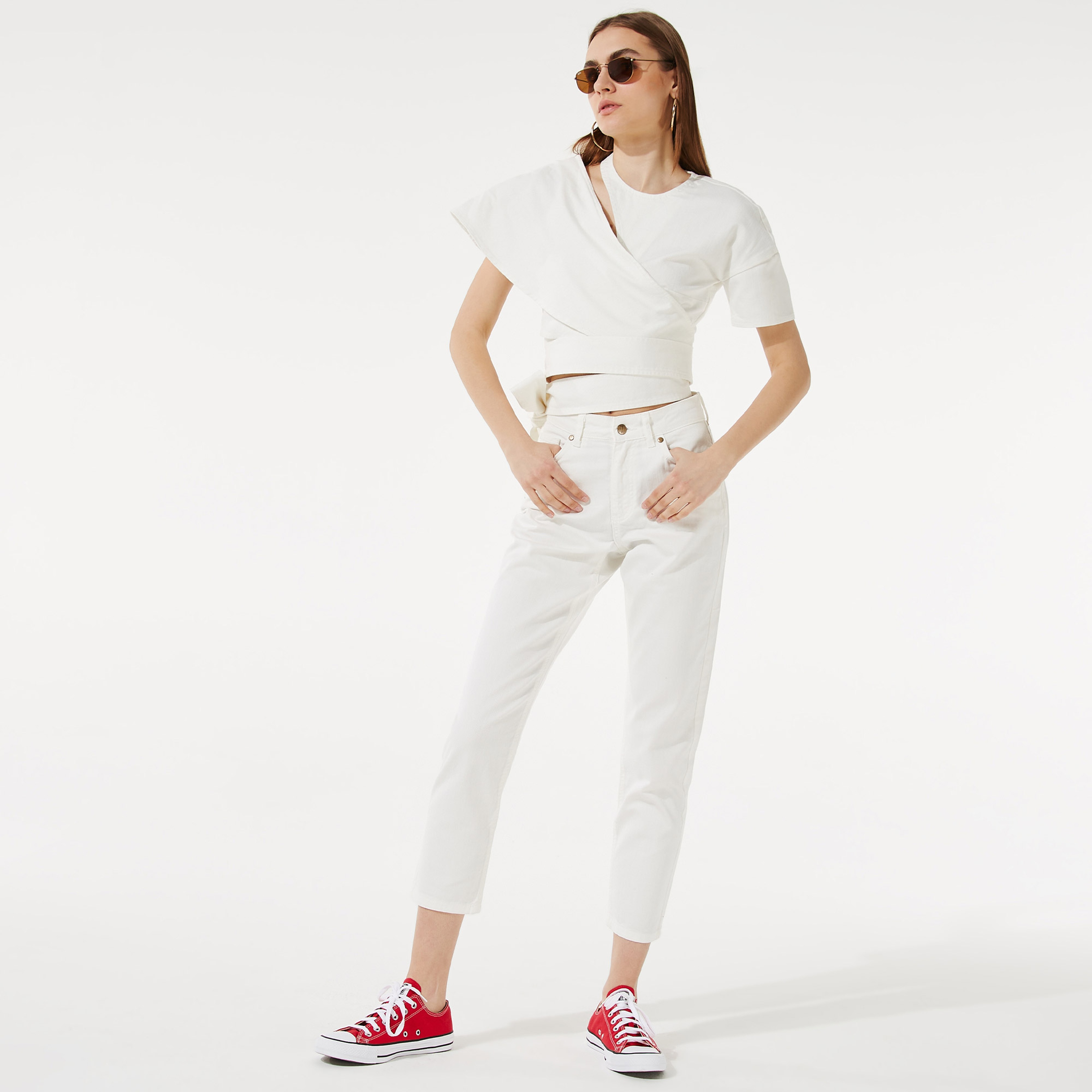 Cotier Ravello Denim Kadın Beyaz Pantolon
