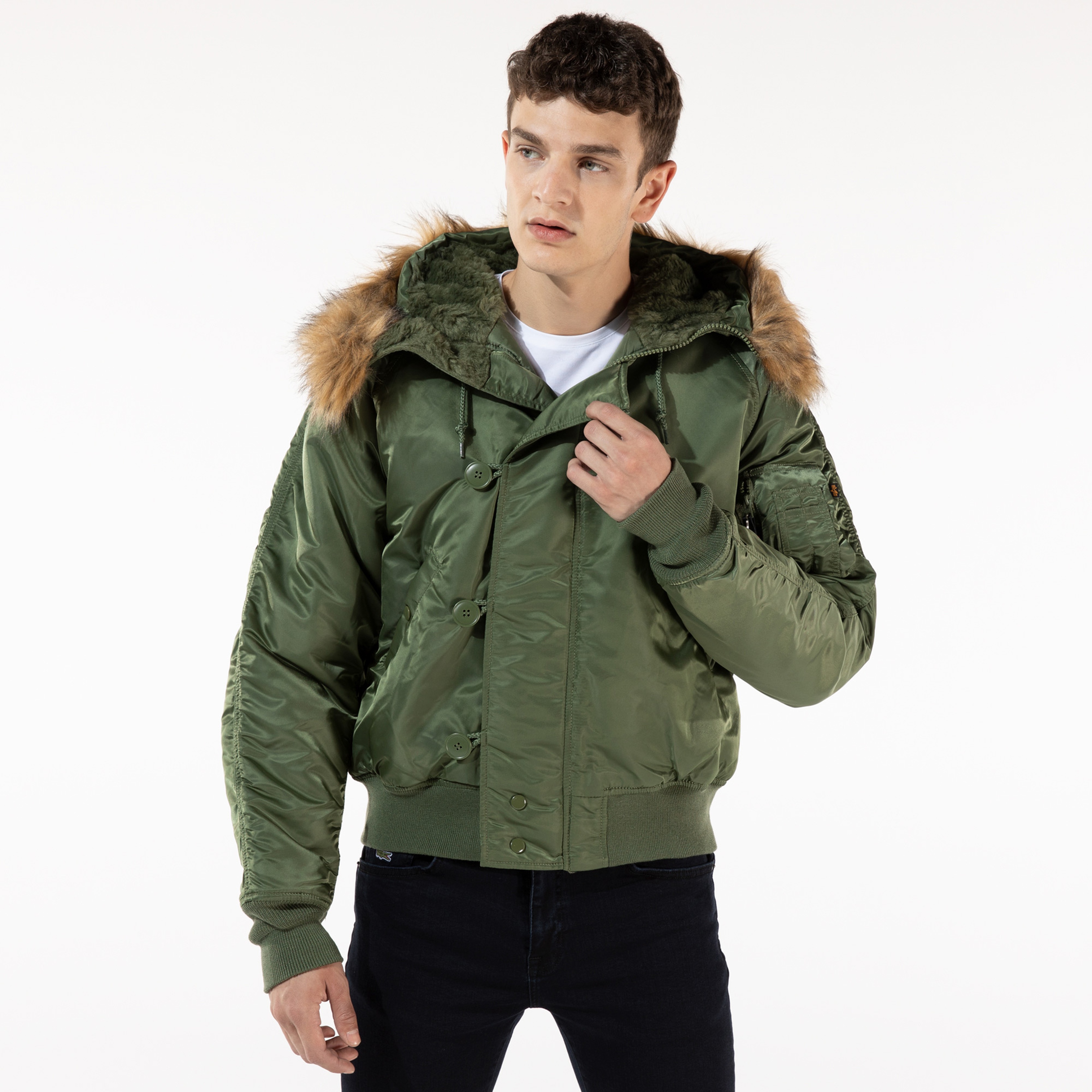 Alpha Industries N-2B Short Waist Erkek Yeşil Ceket