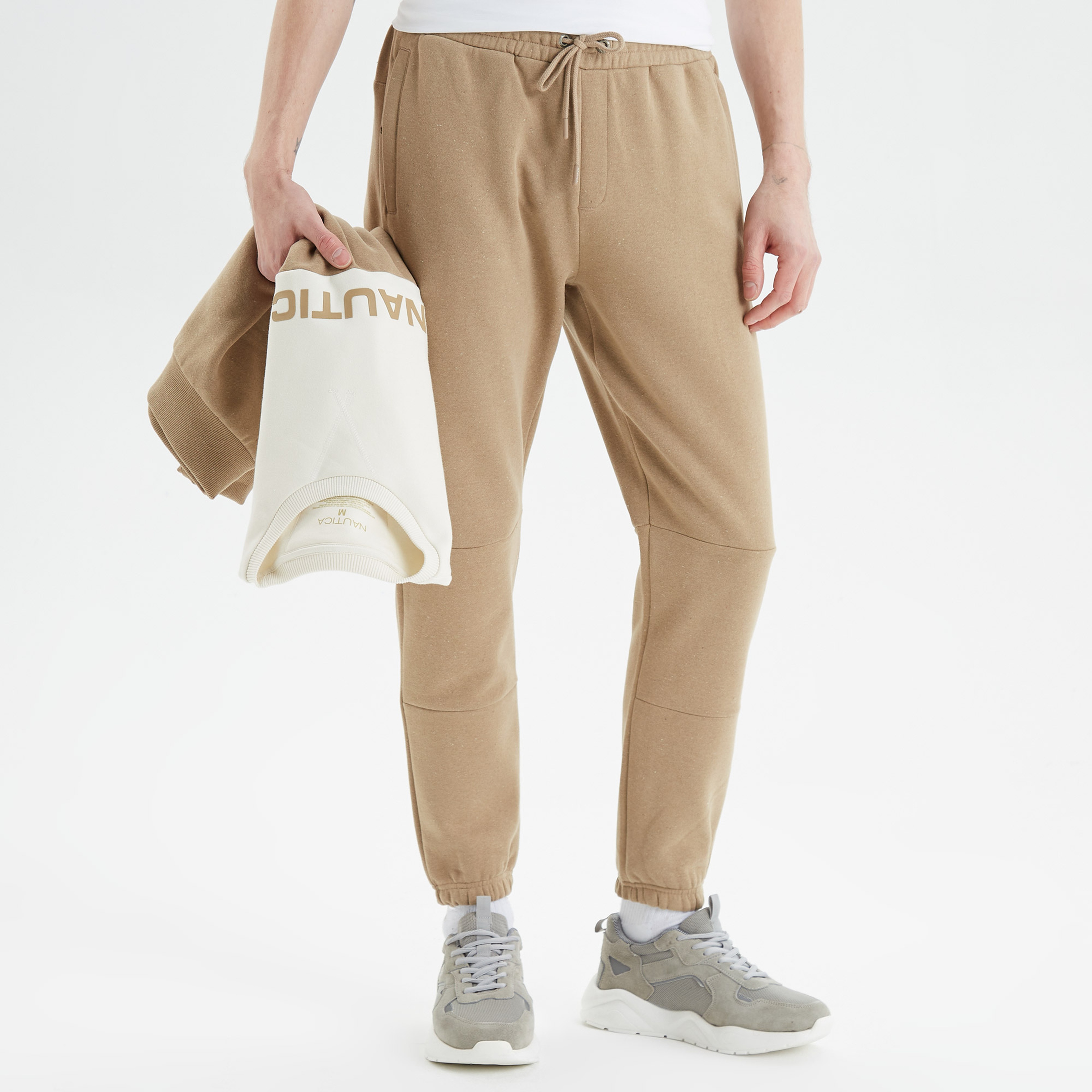 Nautica Erkek Bej Standart Fit Eşofman Altı