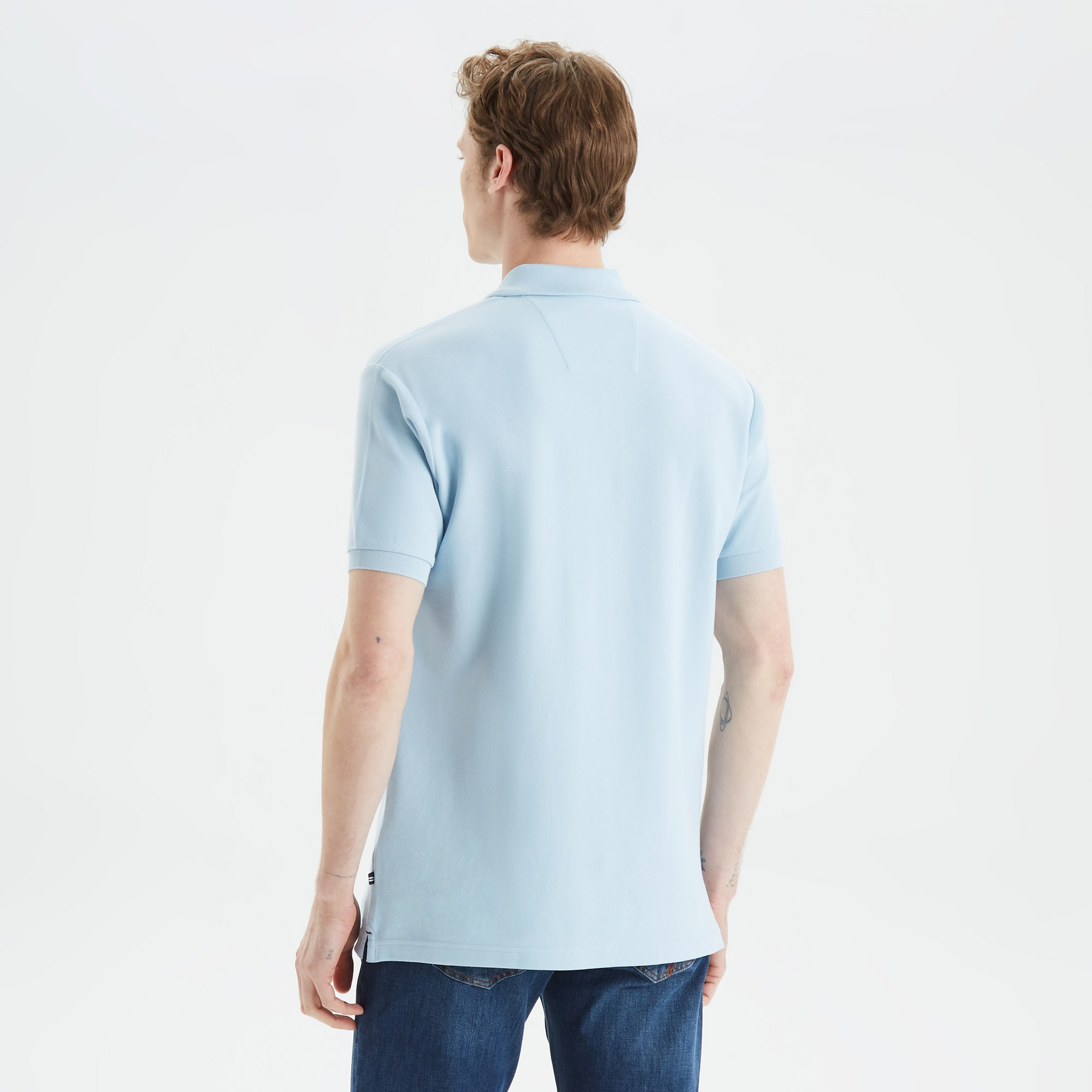 Nautica Erkek Mavi Classic Fit Kısa Kollu Polo Yaka T-Shirt