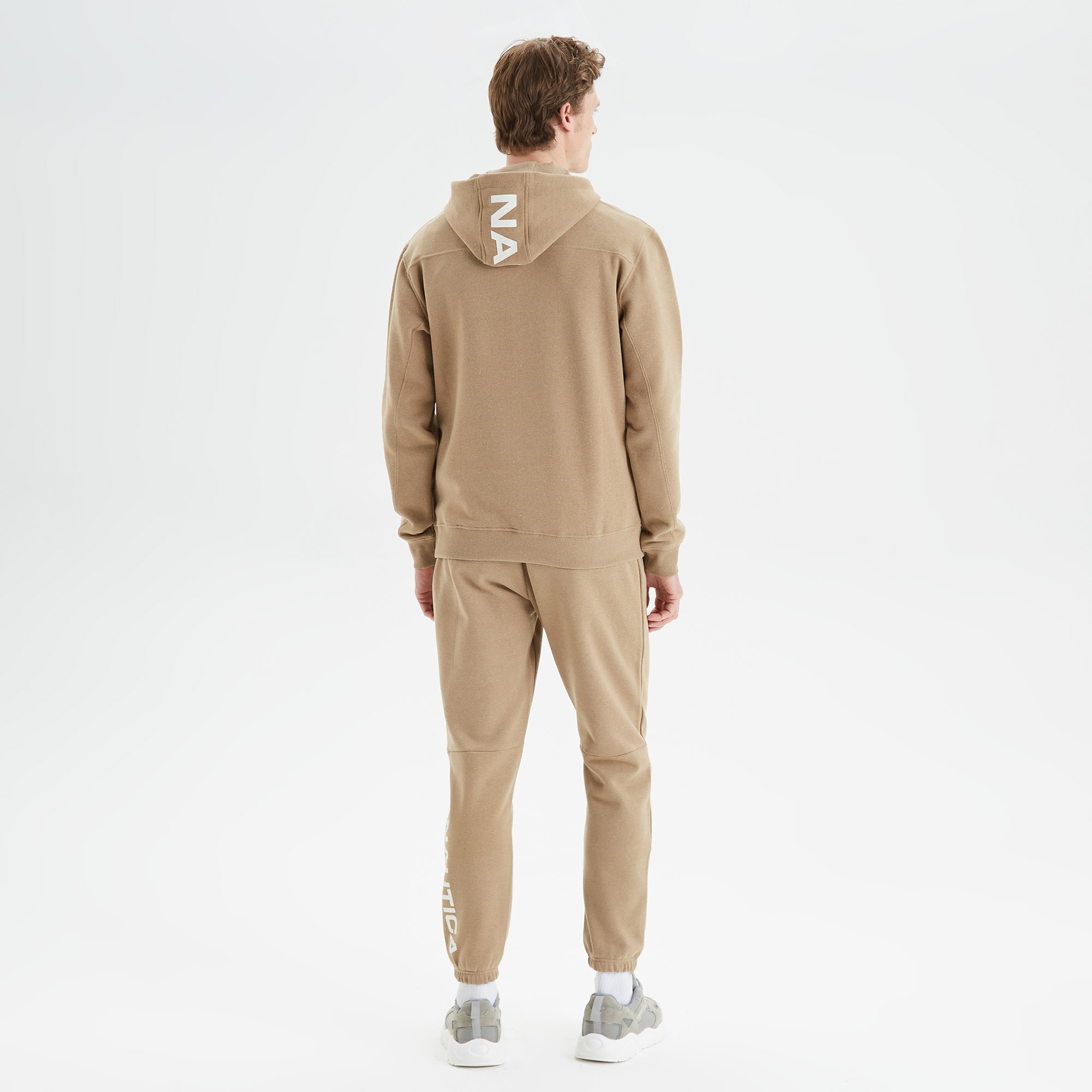 Nautica Erkek Bej Standart Fit Baskılı Sweatshirt