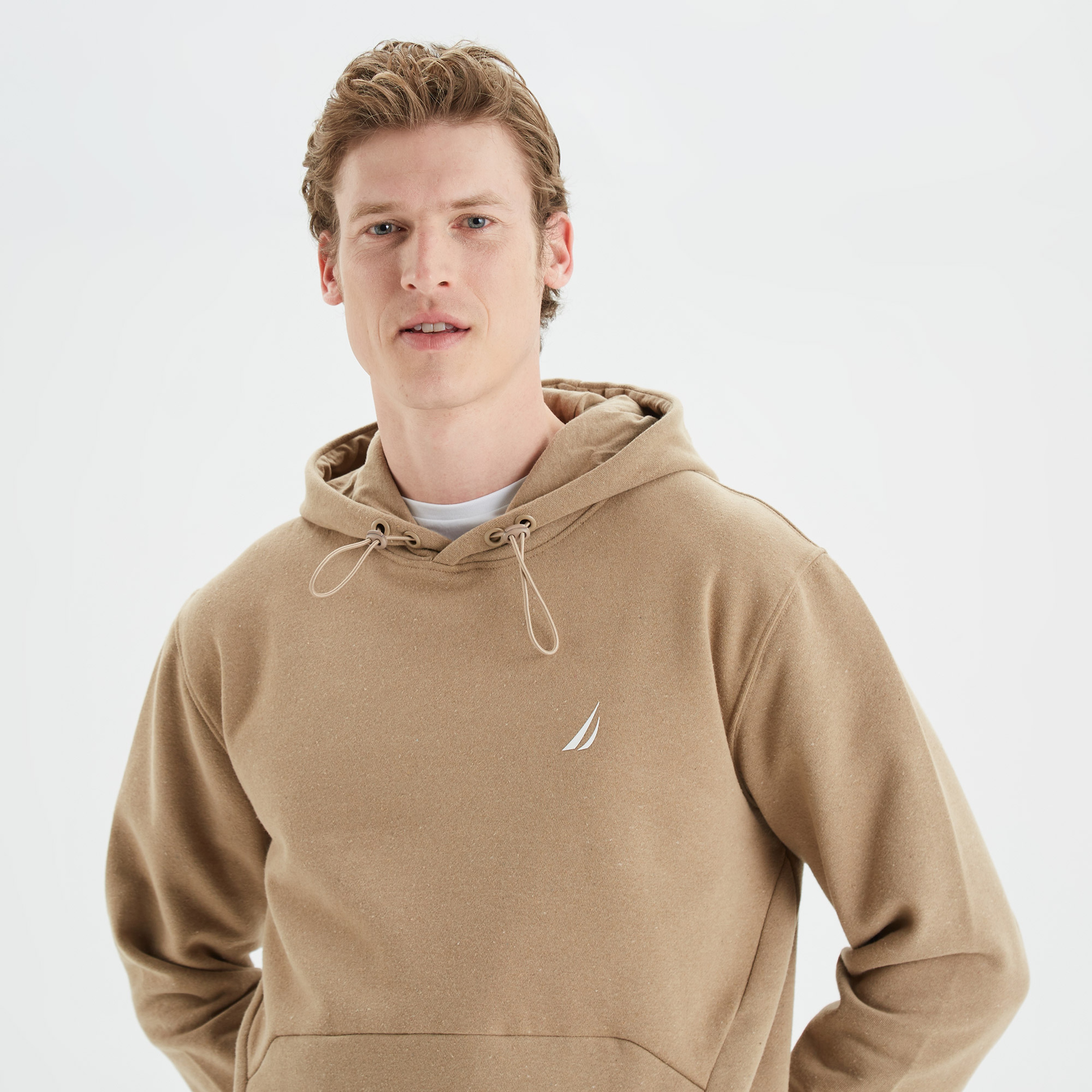 Nautica Erkek Bej Standart Fit Baskılı Sweatshirt