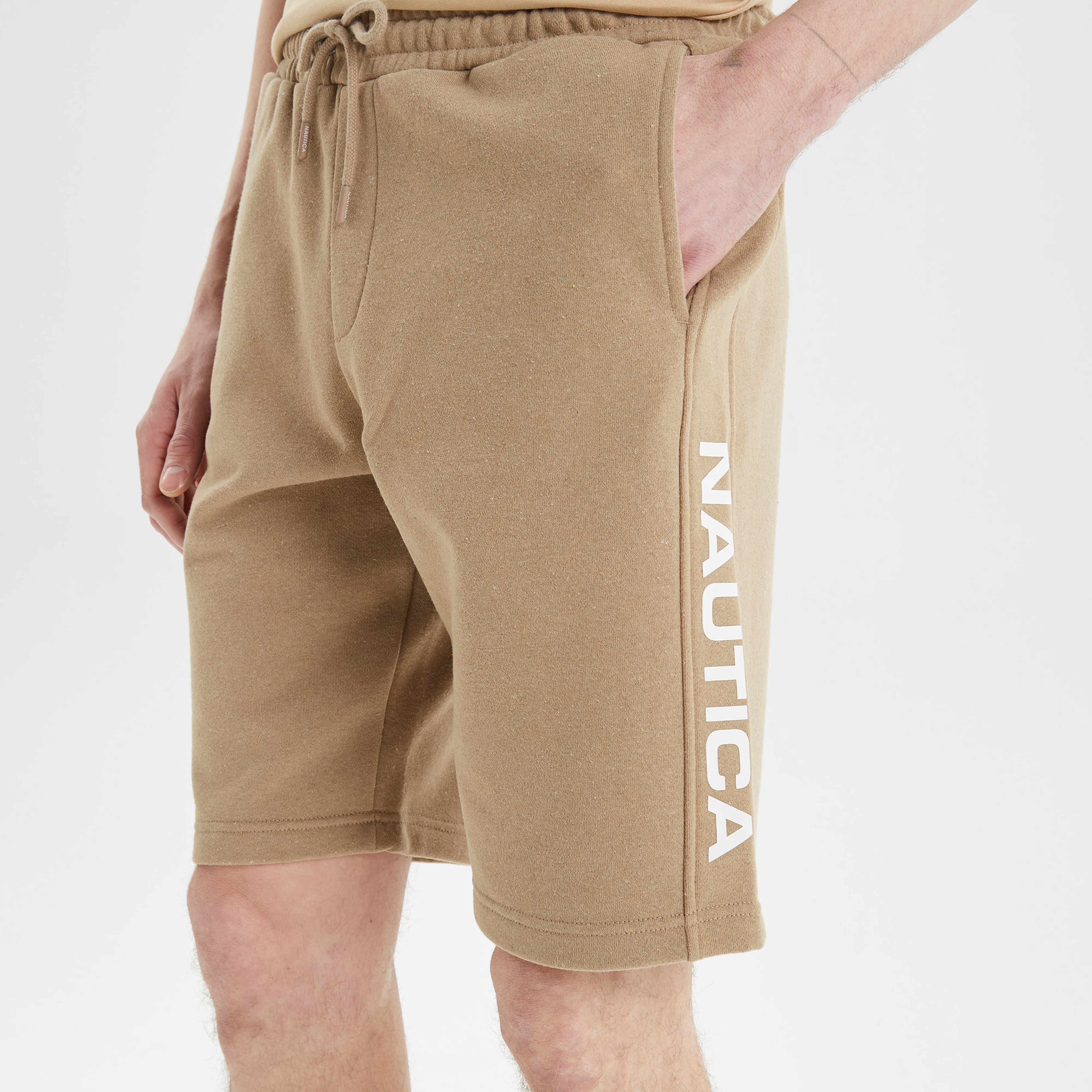 Nautica Erkek Bej Baskılı Standart Fit Şort