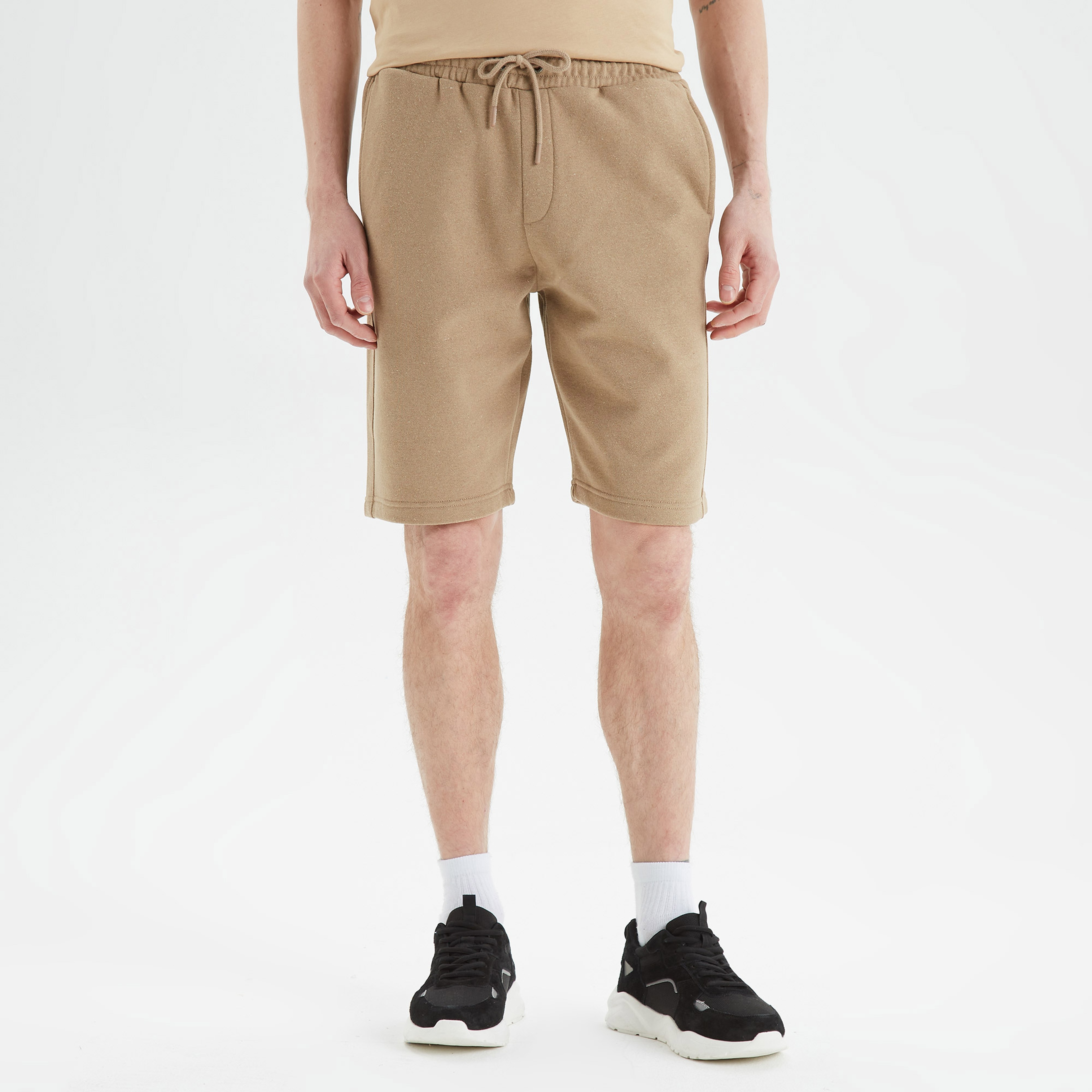 Nautica Erkek Bej Baskılı Standart Fit Şort