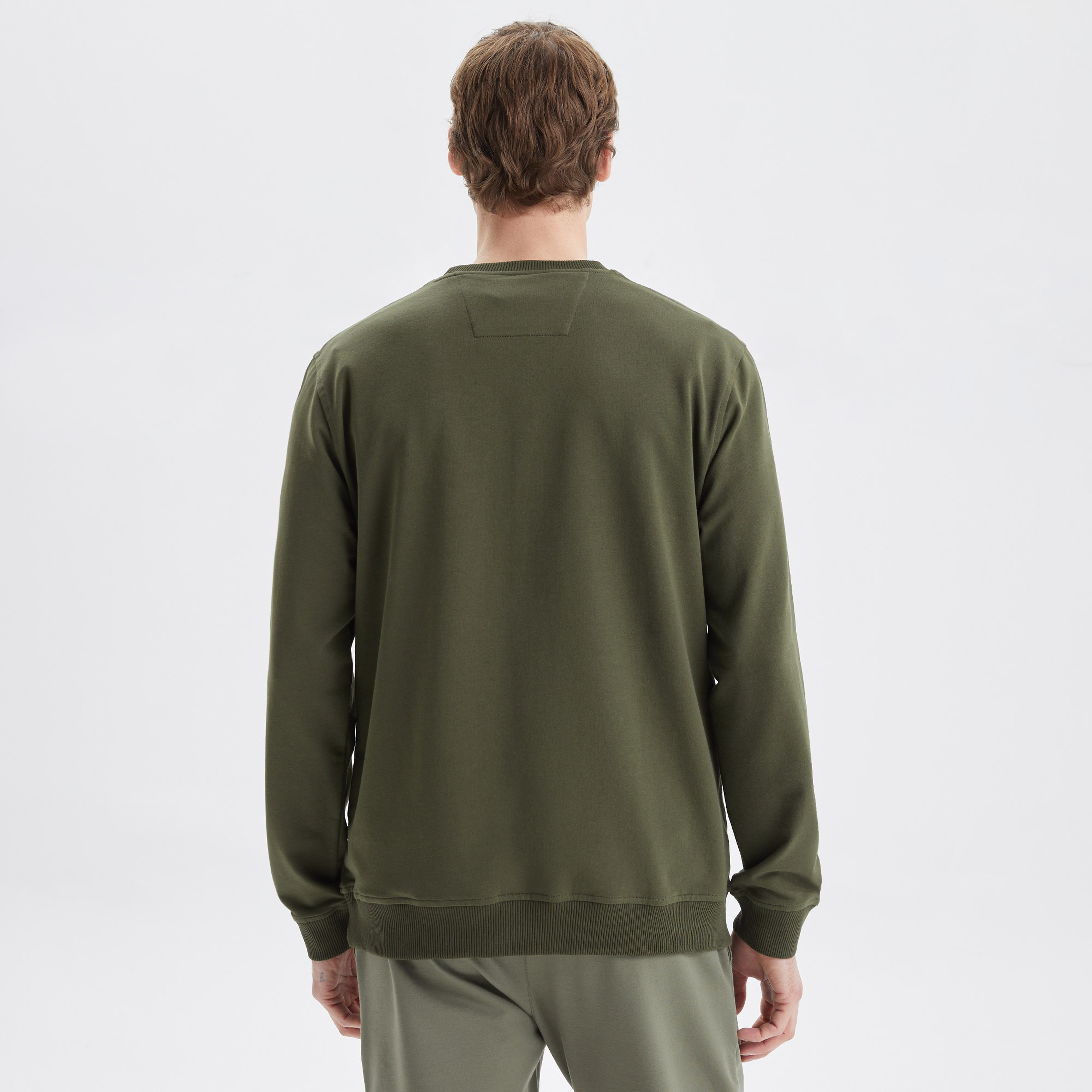 Nautica Erkek Yeşil Standart Fit Baskılı Sweatshirt