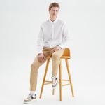 Nautica Erkek Beyaz Slim Fit Uzun Kollu Keten Gömlek