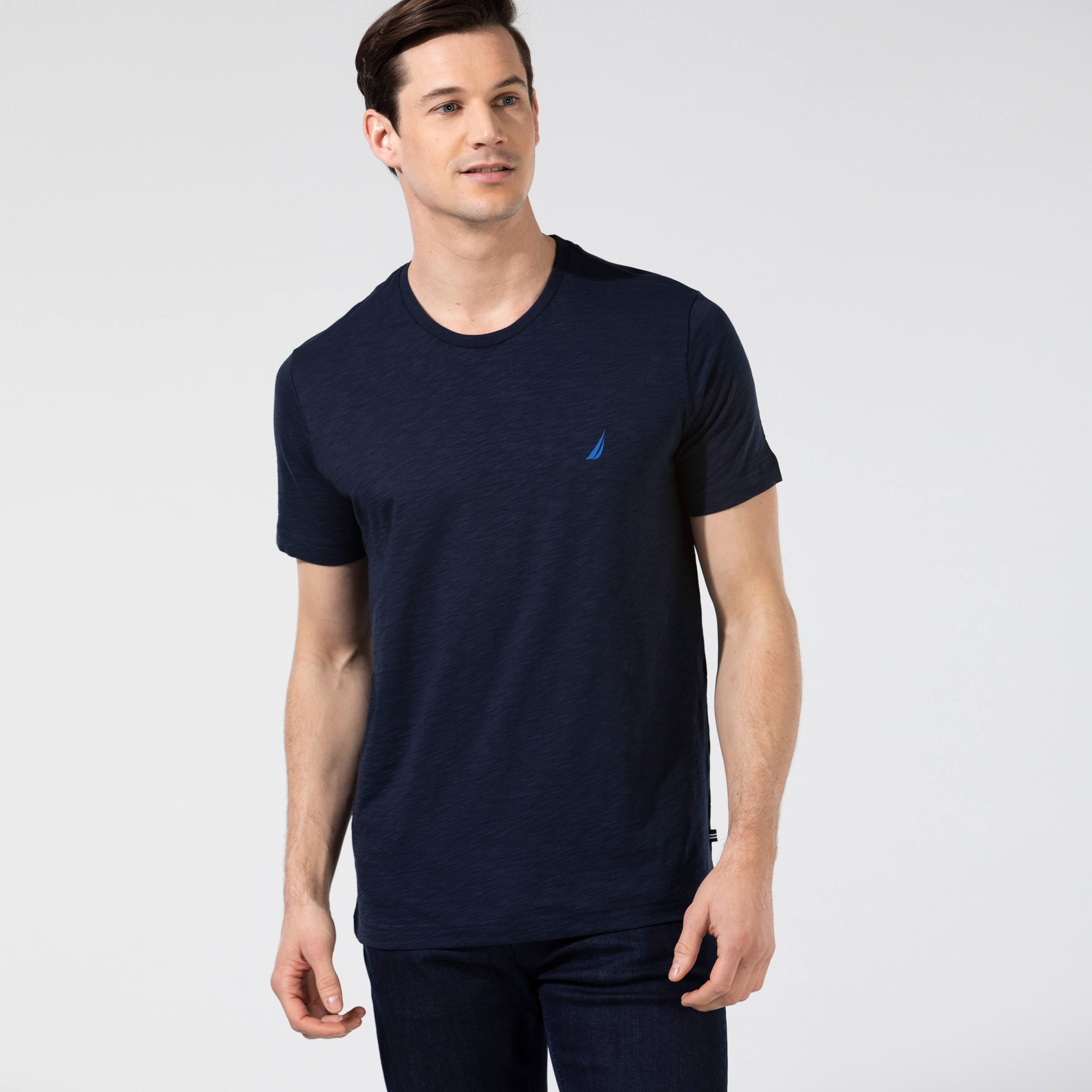 Nautica Erkek Lacivert Standart Fit T-Shirt