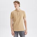 Nautica Erkek Bej Slim Fit Kısa Kollu Polo Yaka T-Shirt