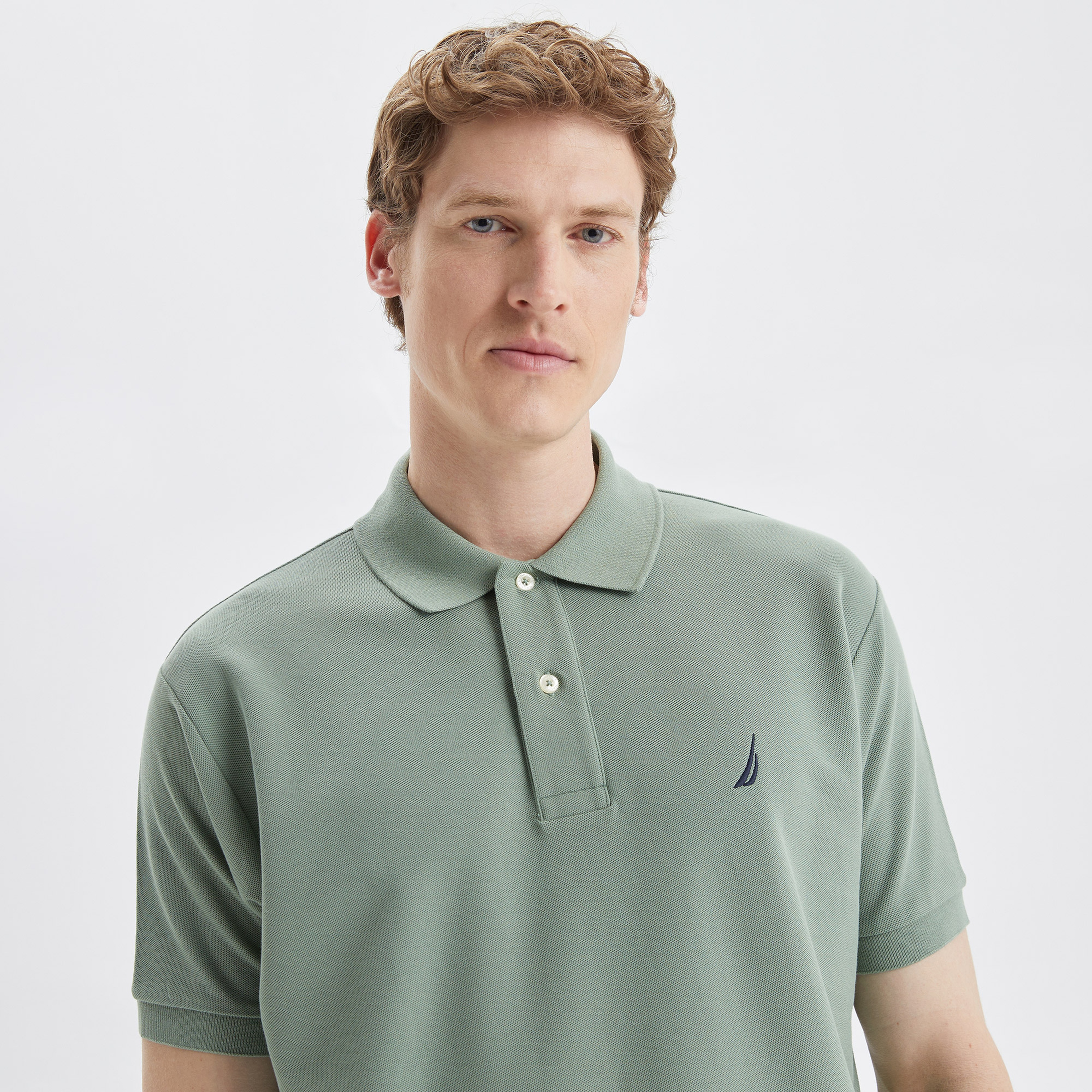 Nautica Erkek Yeşil Classic Fit Kısa Kollu Polo Yaka T-Shirt