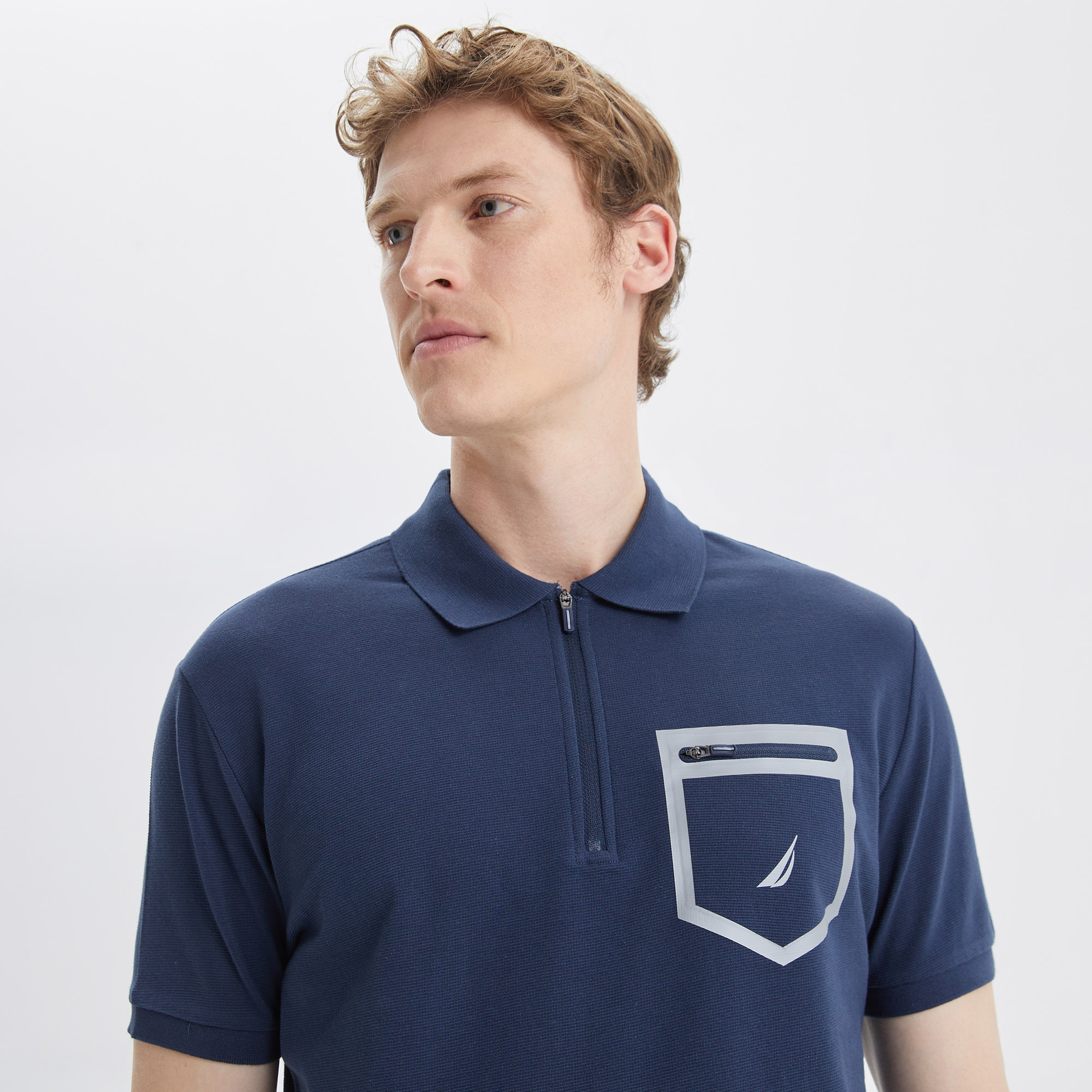 Nautica Erkek Lacivert Slim Fit Kısa Kollu Polo