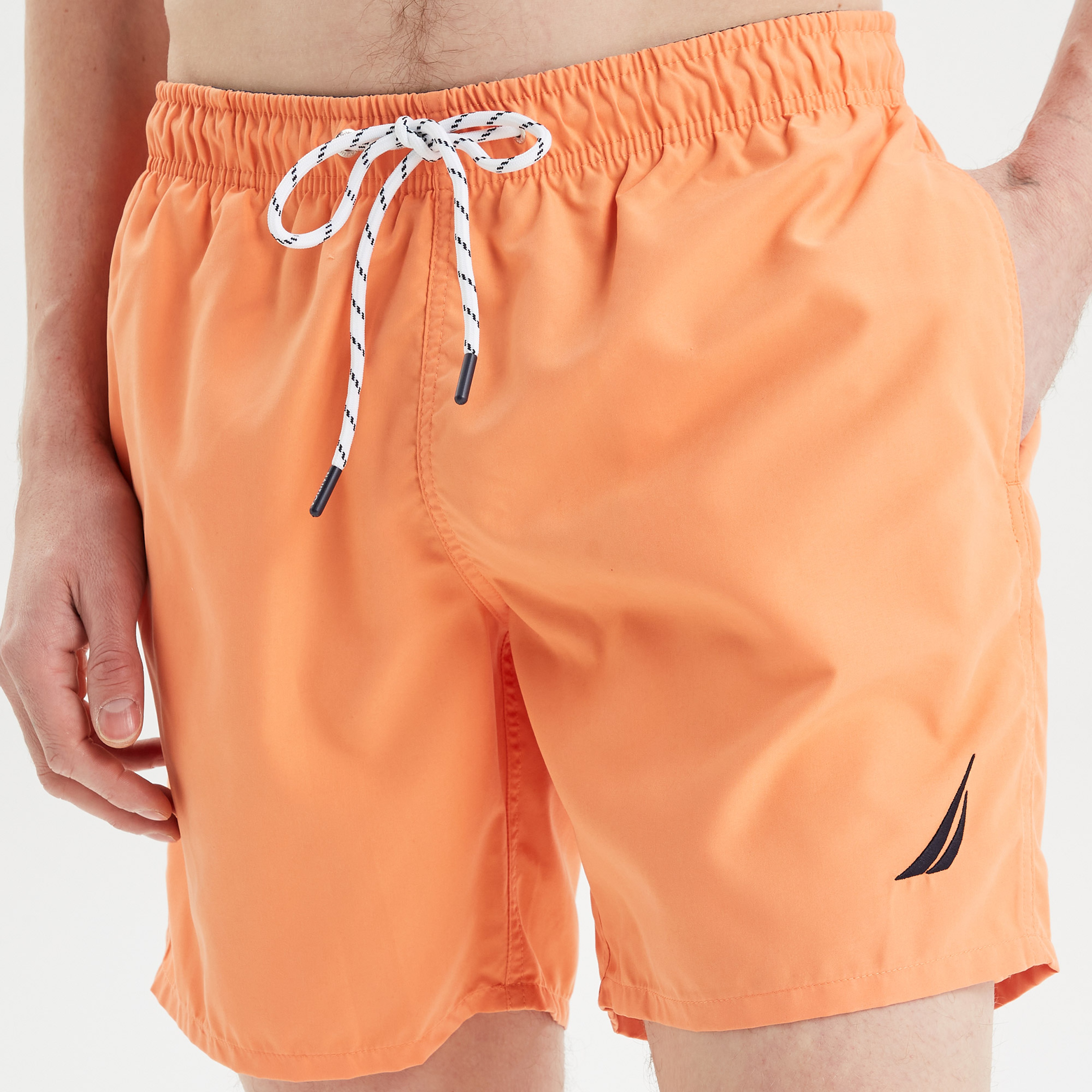 Nautica Erkek Turuncu Regular Fit Deniz Şortu