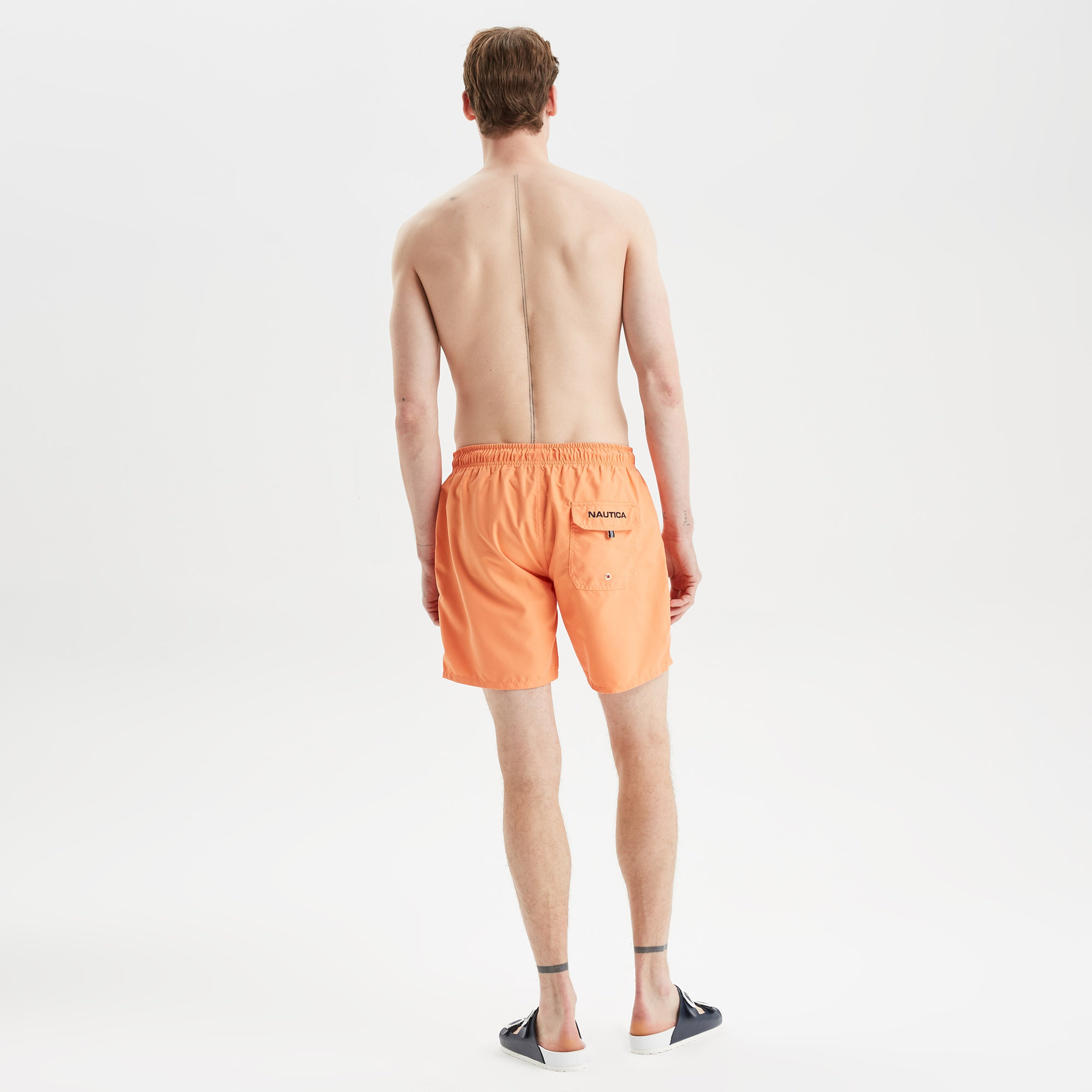 Nautica Erkek Turuncu Regular Fit Deniz Şortu