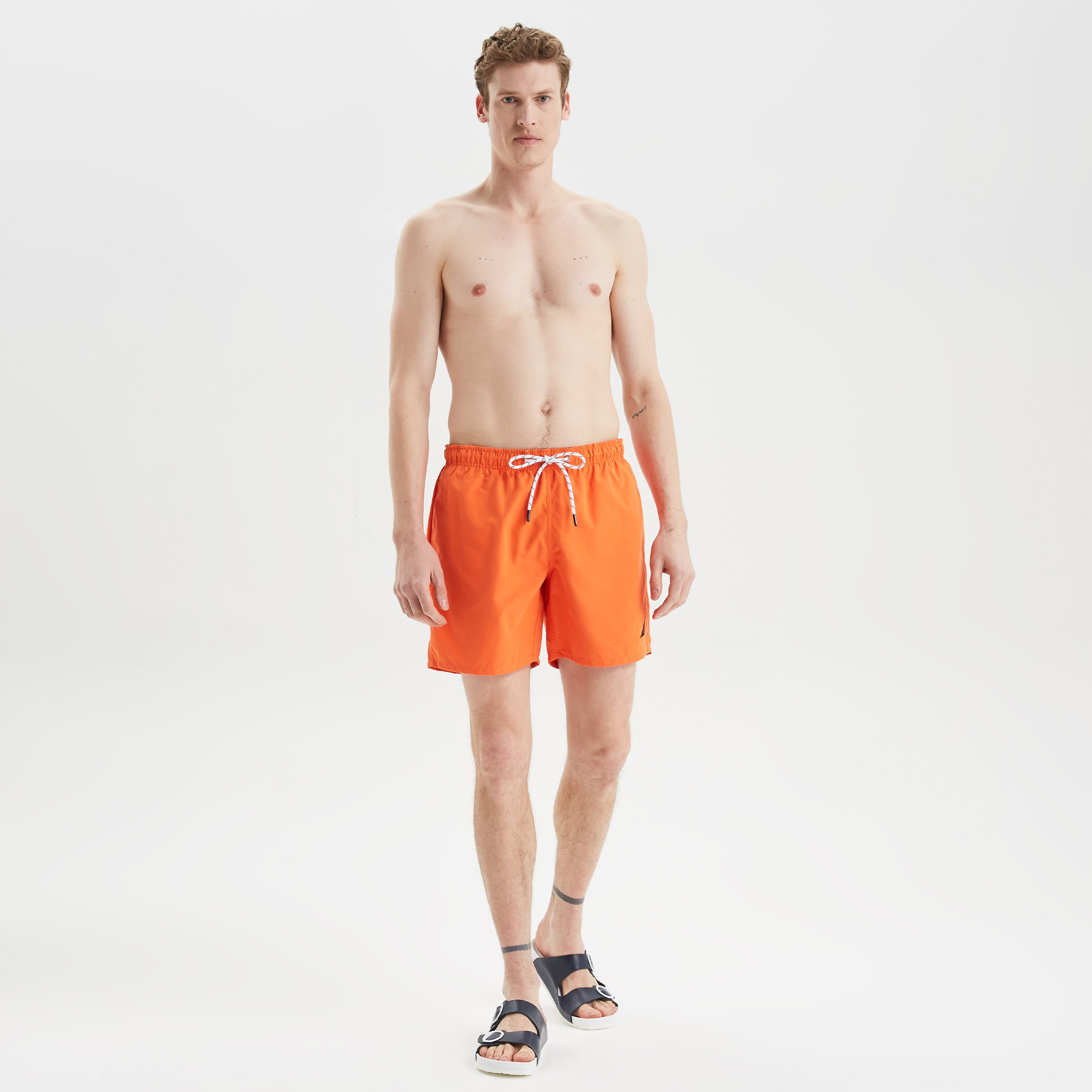 Nautica Erkek Turuncu Regular Fit Deniz Şortu