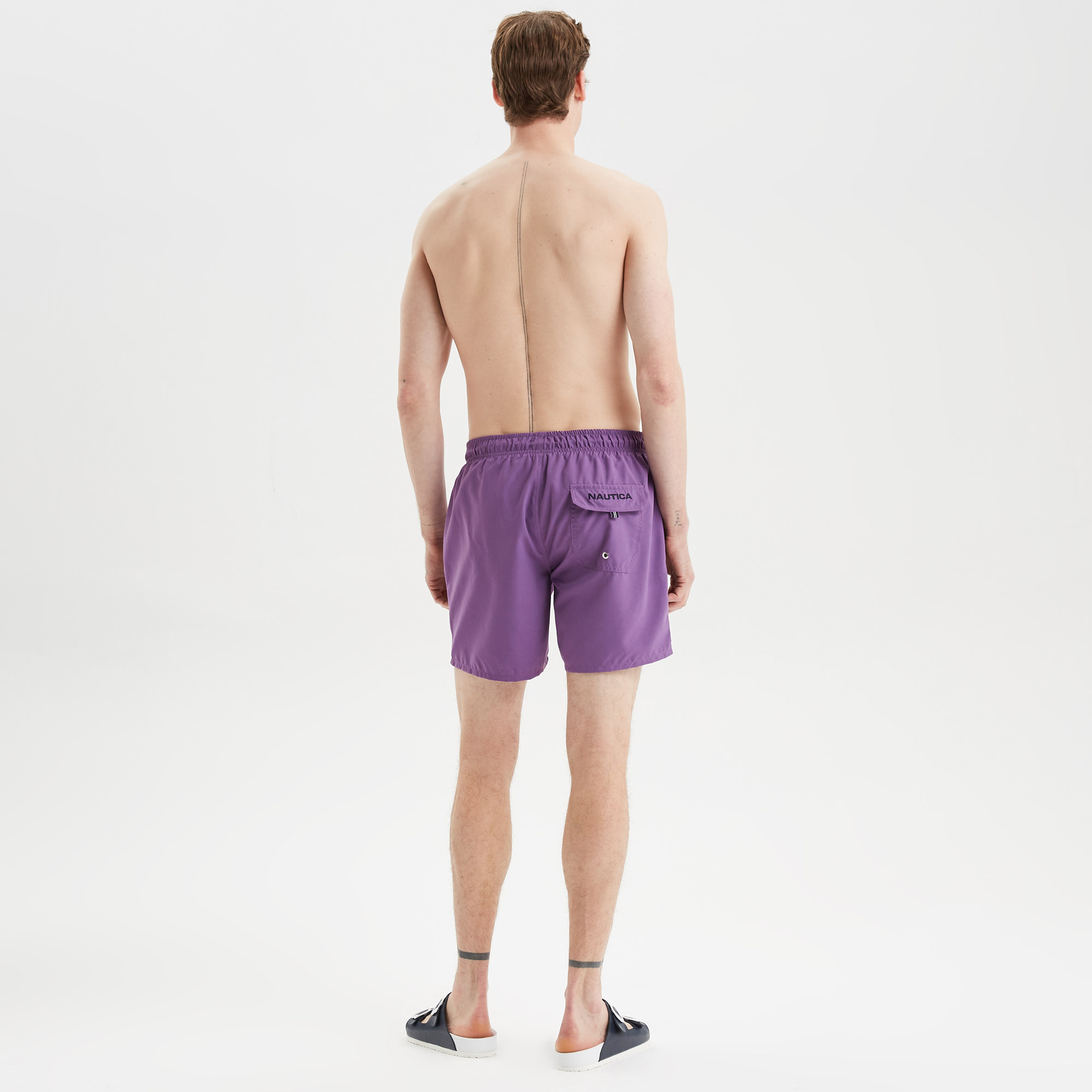 Nautica Erkek Mor Regular Fit Deniz Şortu