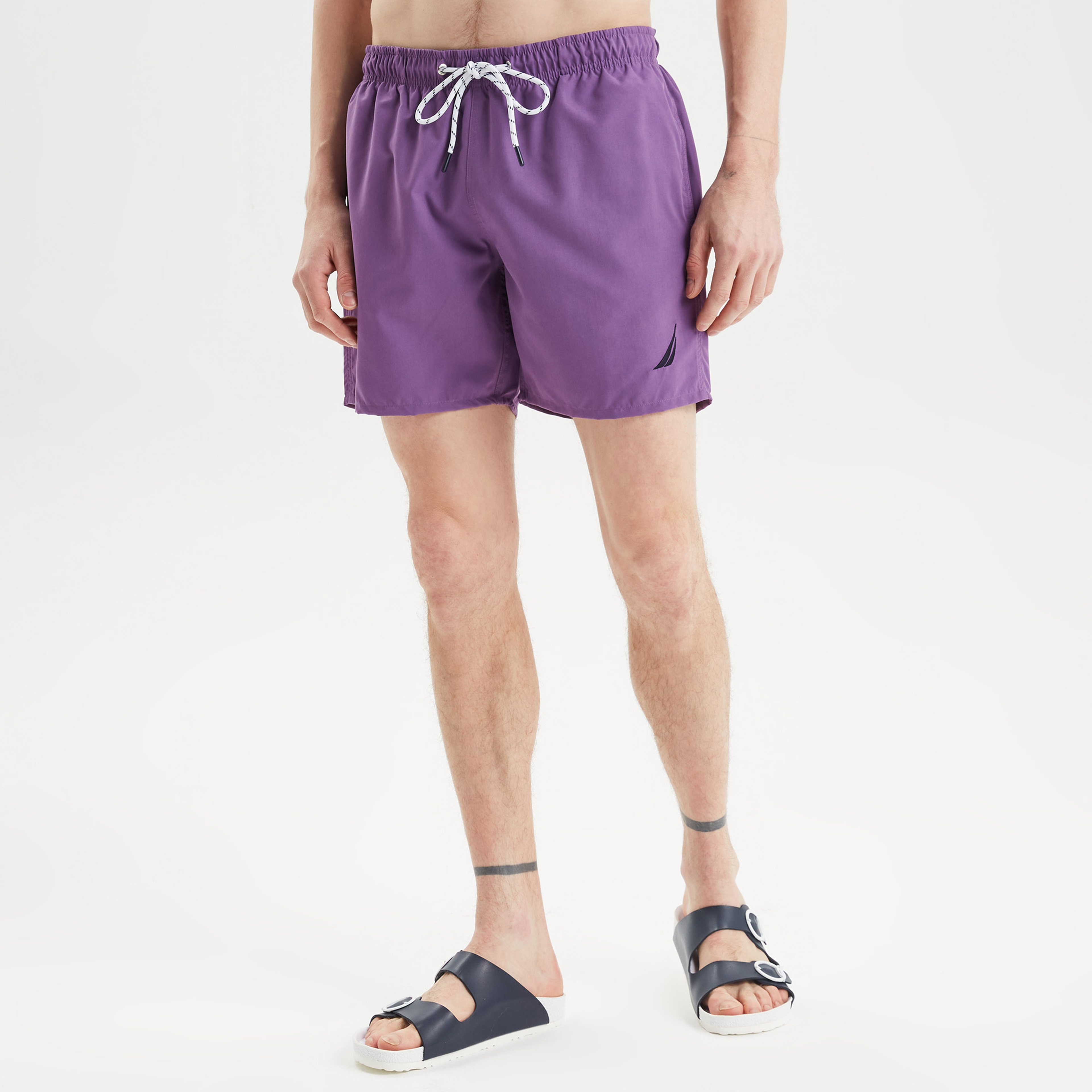 Nautica Erkek Mor Regular Fit Deniz Şortu