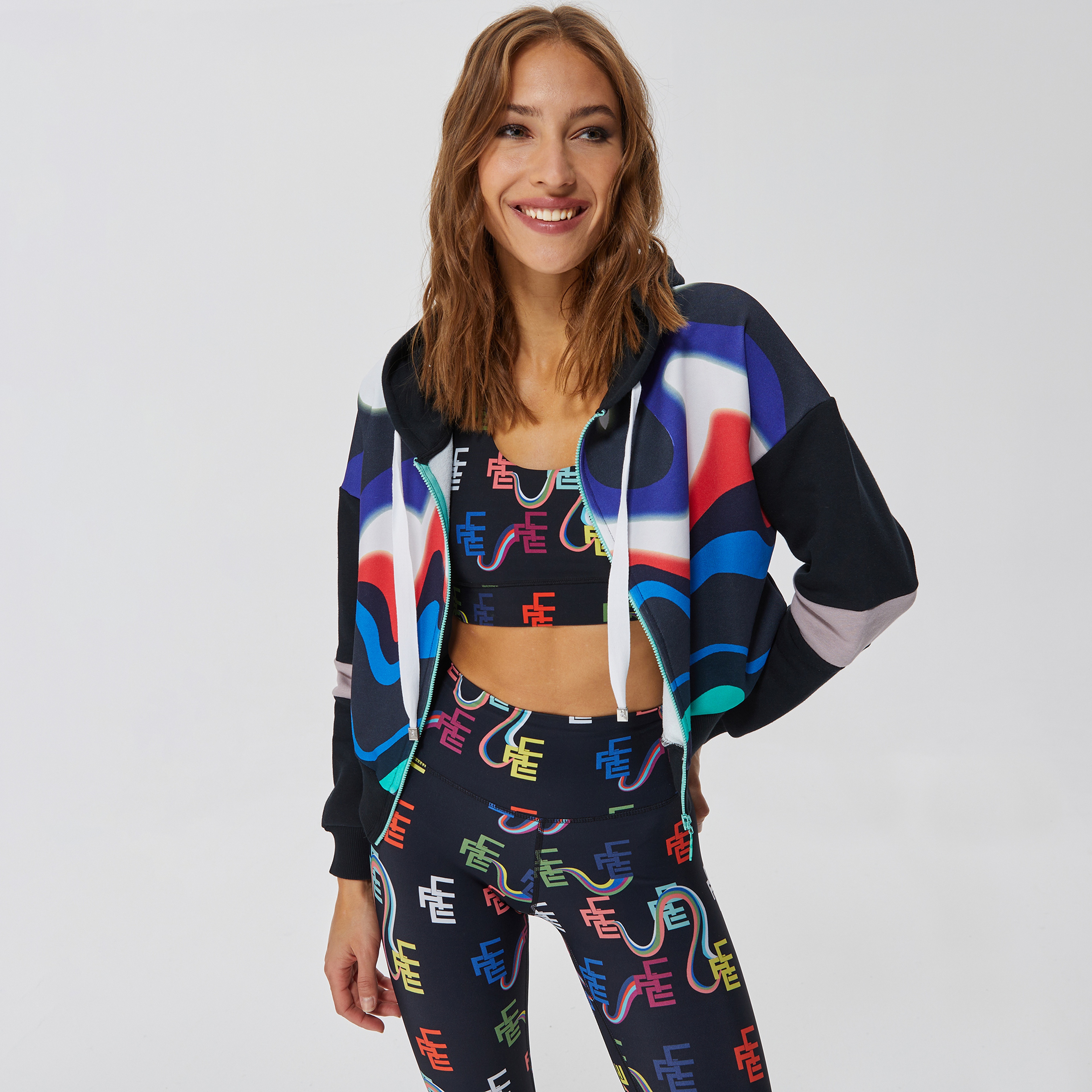 Ace Nayman Angela Renkli Hoodie Sweatshirt