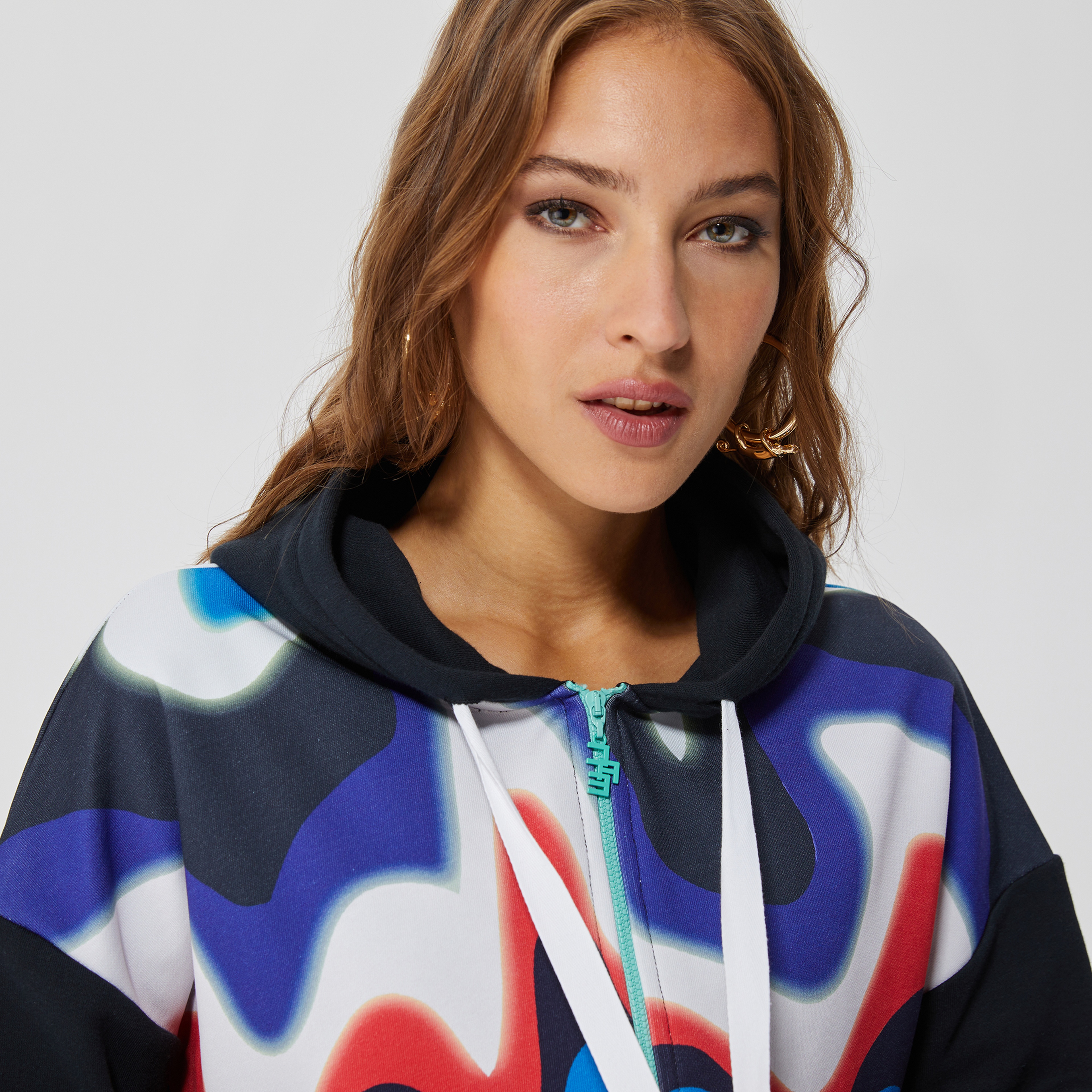 Ace Nayman Angela Renkli Hoodie Sweatshirt