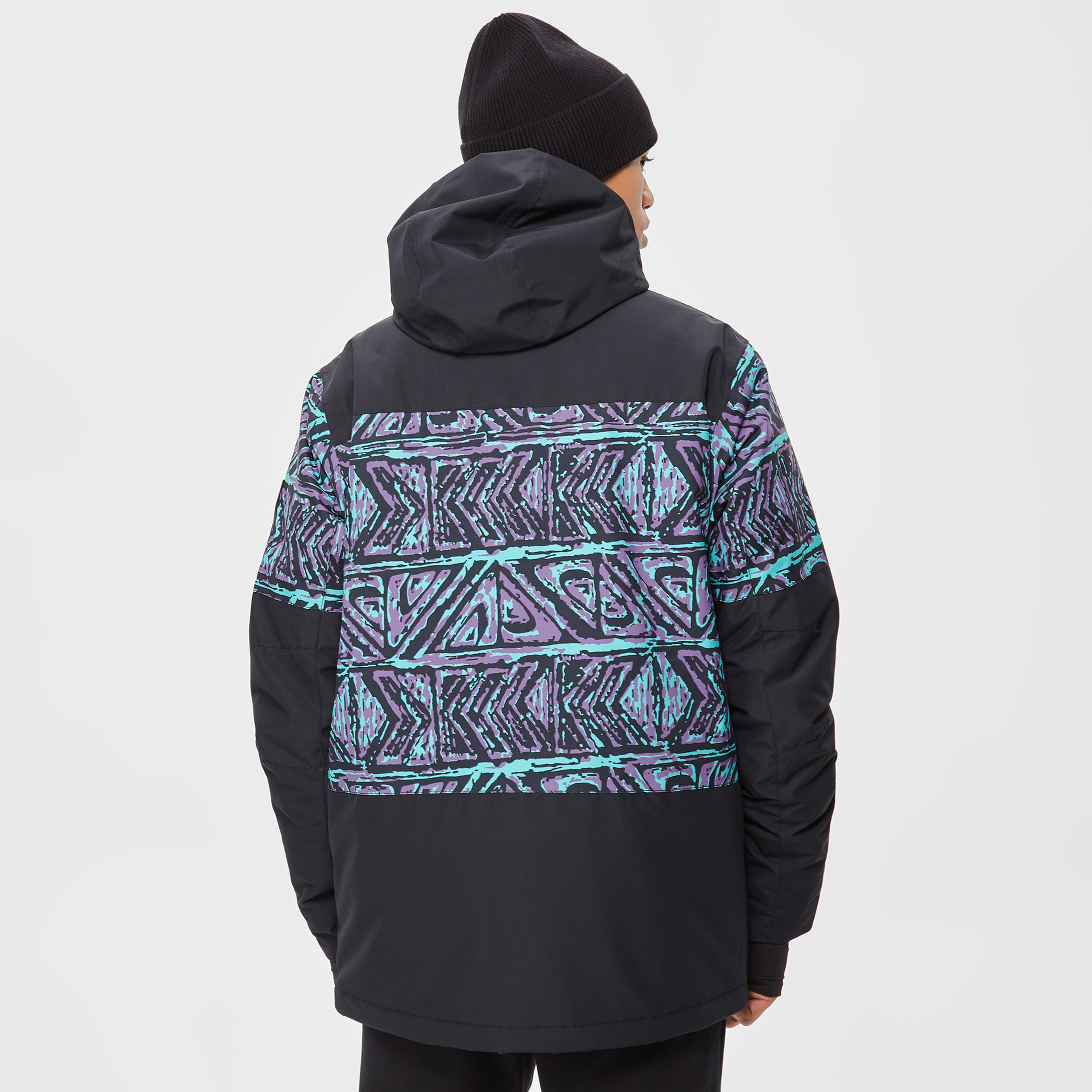 Quiksilver Mission Printed Block Erkek Siyah Snowboard Mont