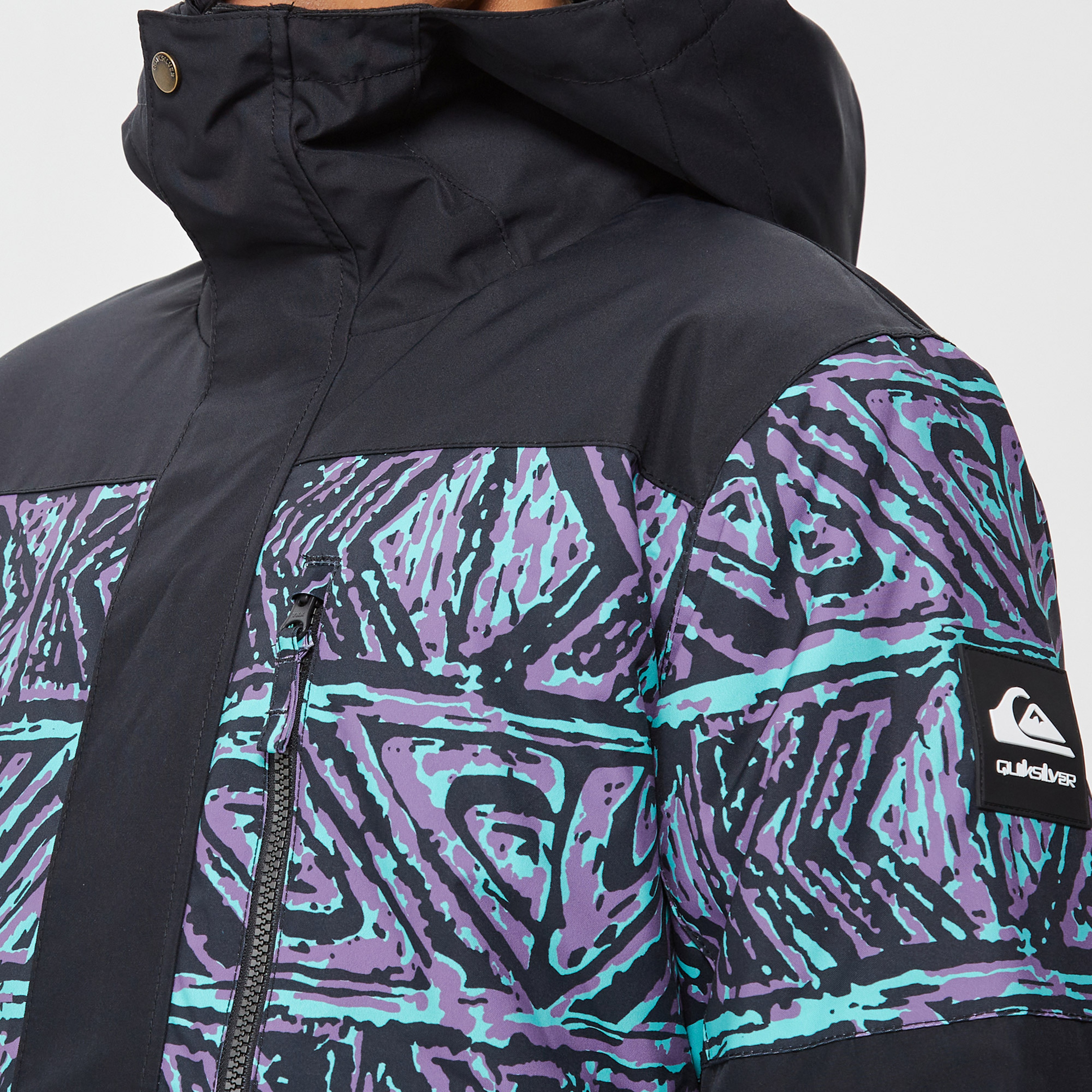 Quiksilver Mission Printed Block Erkek Siyah Snowboard Mont