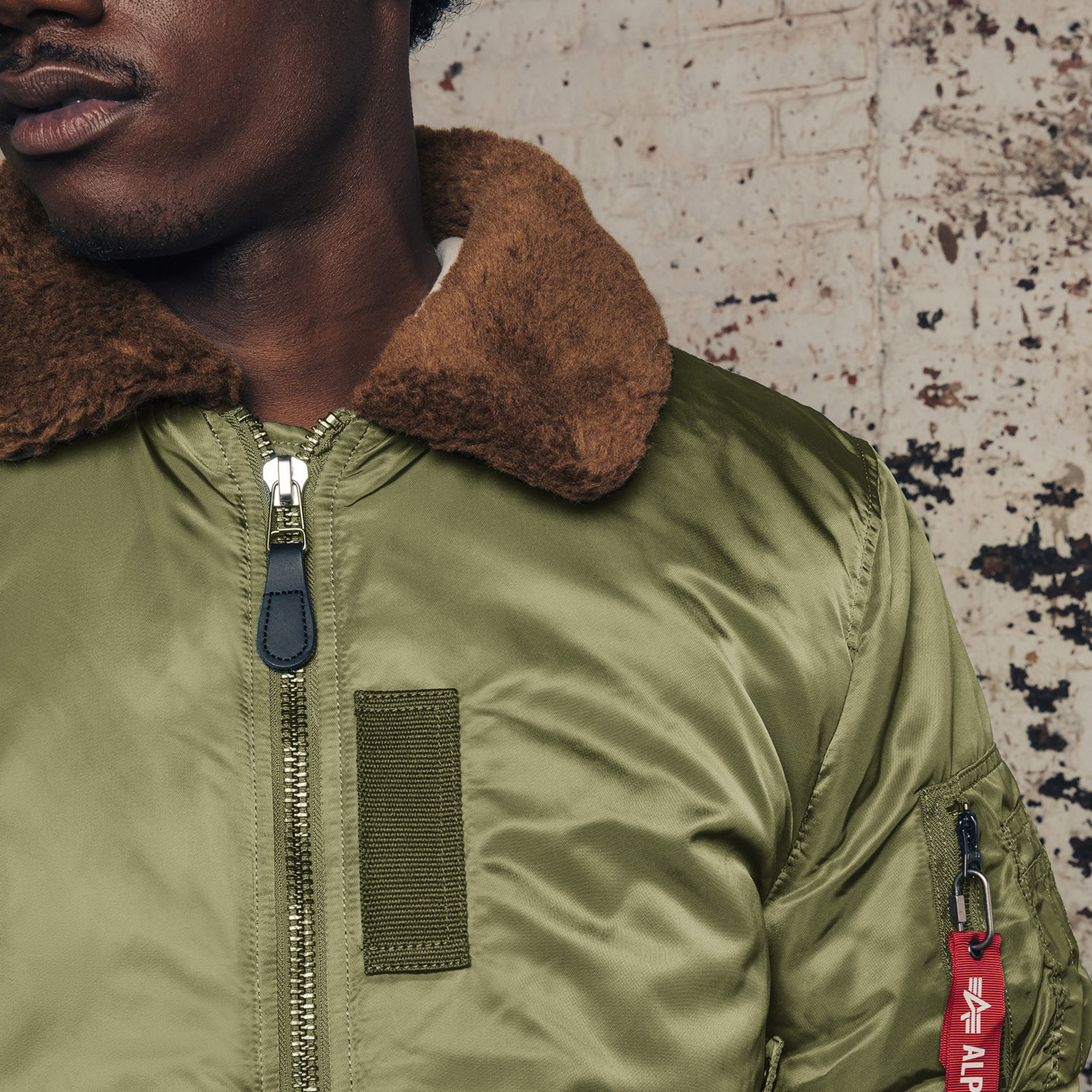 Alpha Industries B-15 Mod Flight Erkek Yeşil Ceket