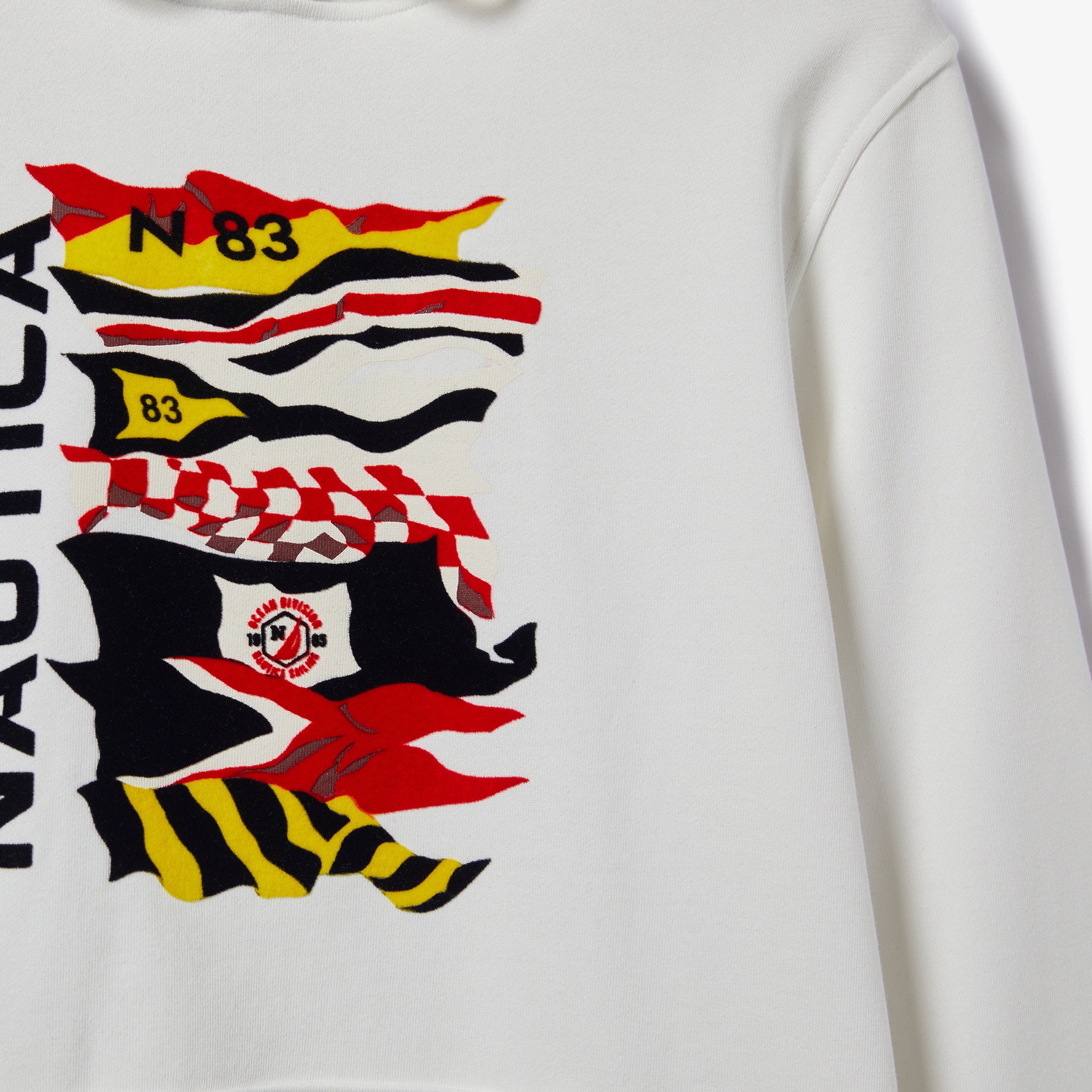 NAUTICA ERKEK BEYAZ STANDART FIT SWEATSHIRT