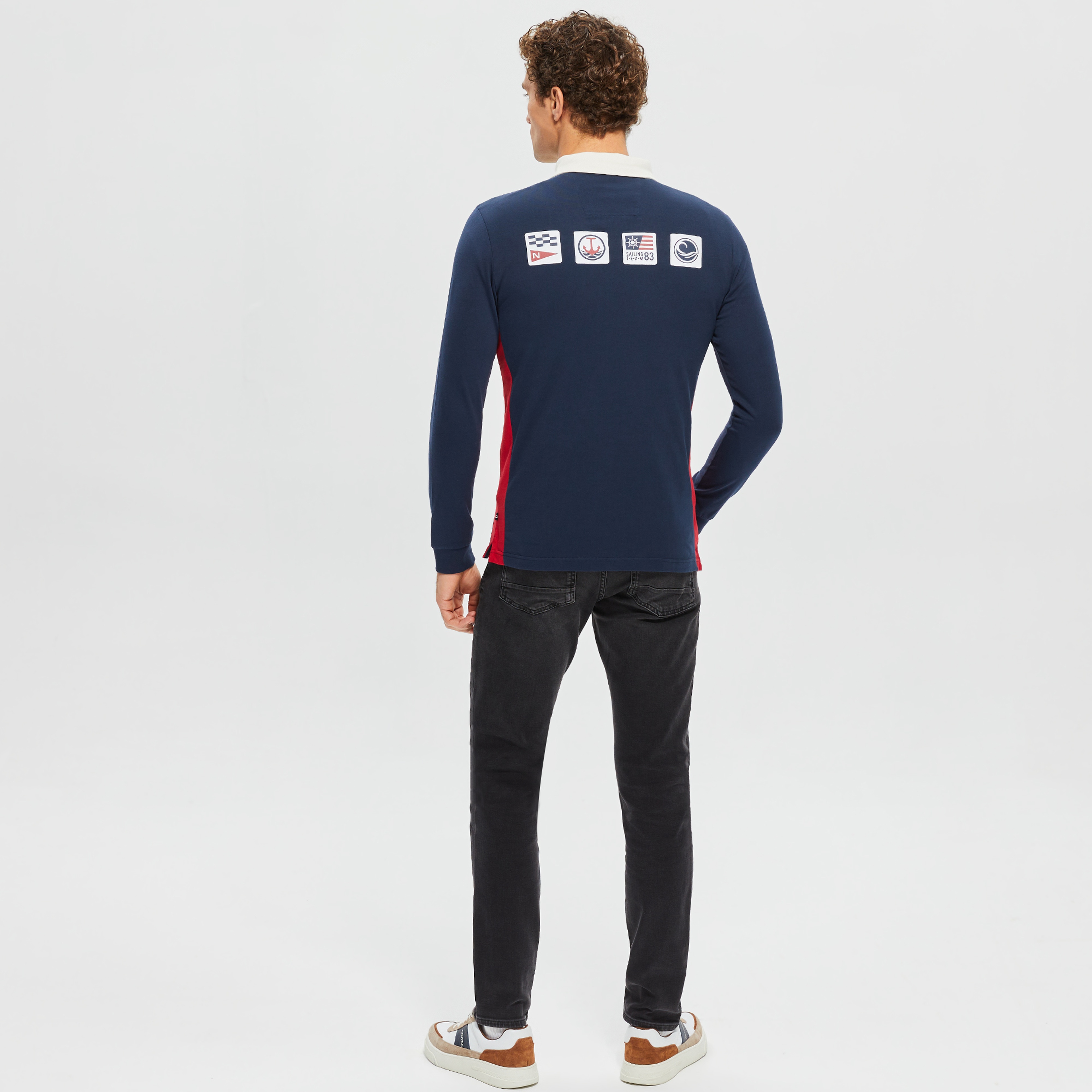 NAUTICA ERKEK LACİVERT UZUN KOLLU CLASSIC FIT UZUN KOLLU POLO